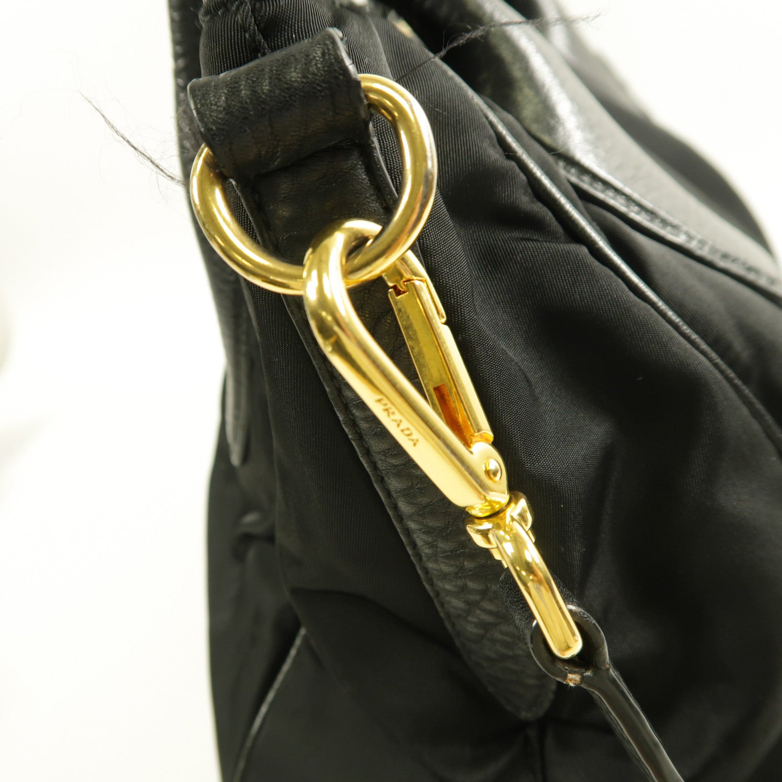 PRADA 尼龍Shoulder Bag金扣手挽肩背兩用袋