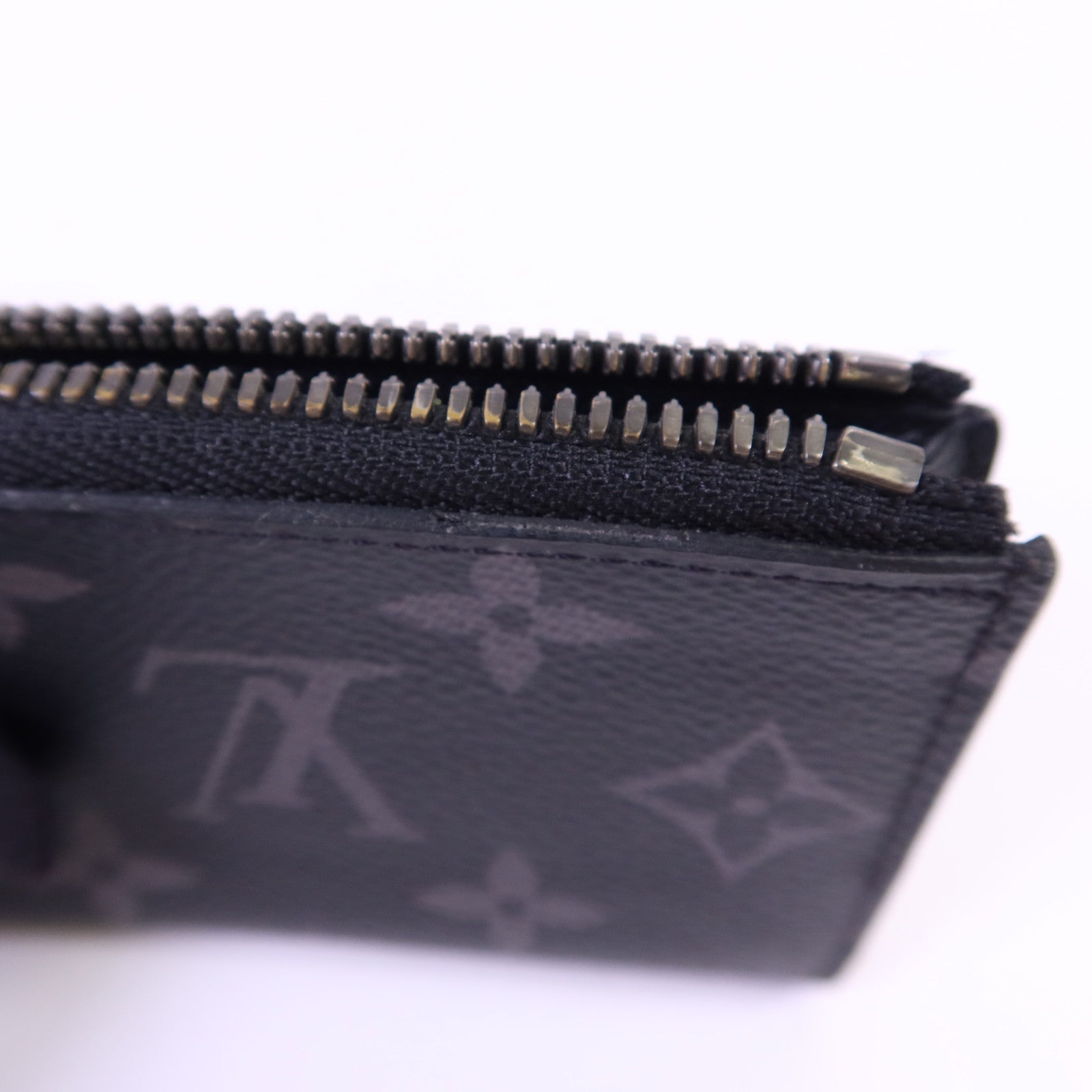 LOUIS VUITTON Monogram Eclipse Porte Monnaie Jour銀扣零錢包