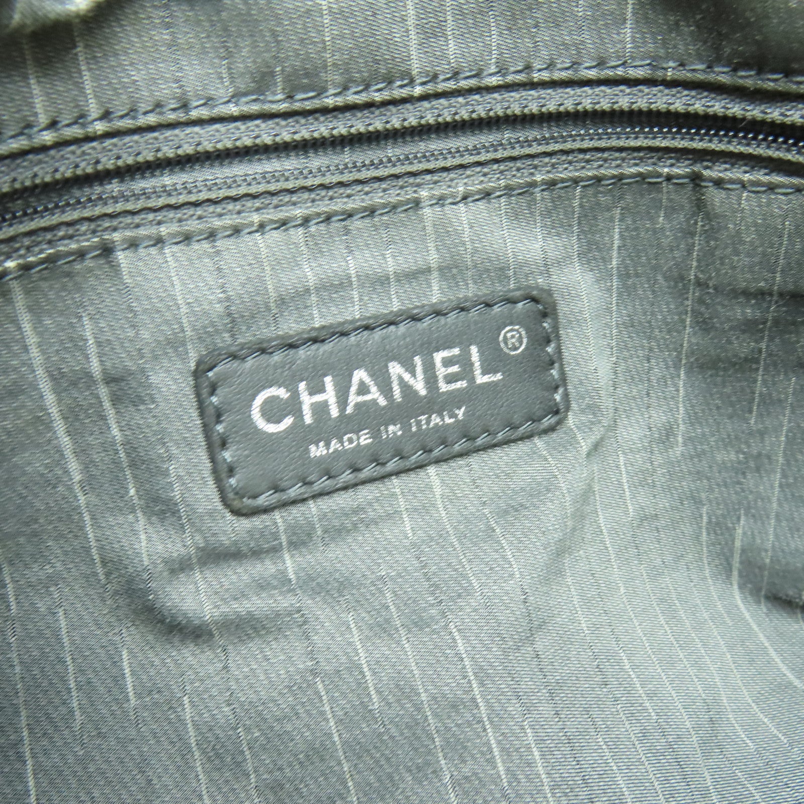 CHANEL 【激減優惠】牛皮皮革Tote Bag銀扣手挽袋啡色