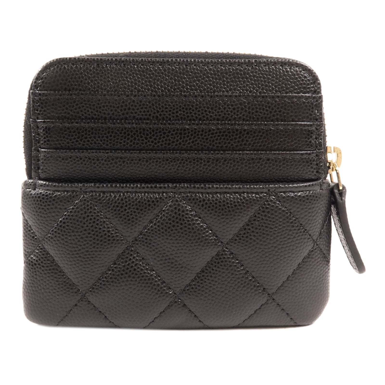 CHANEL 牛皮皮革Wallet金扣錢包