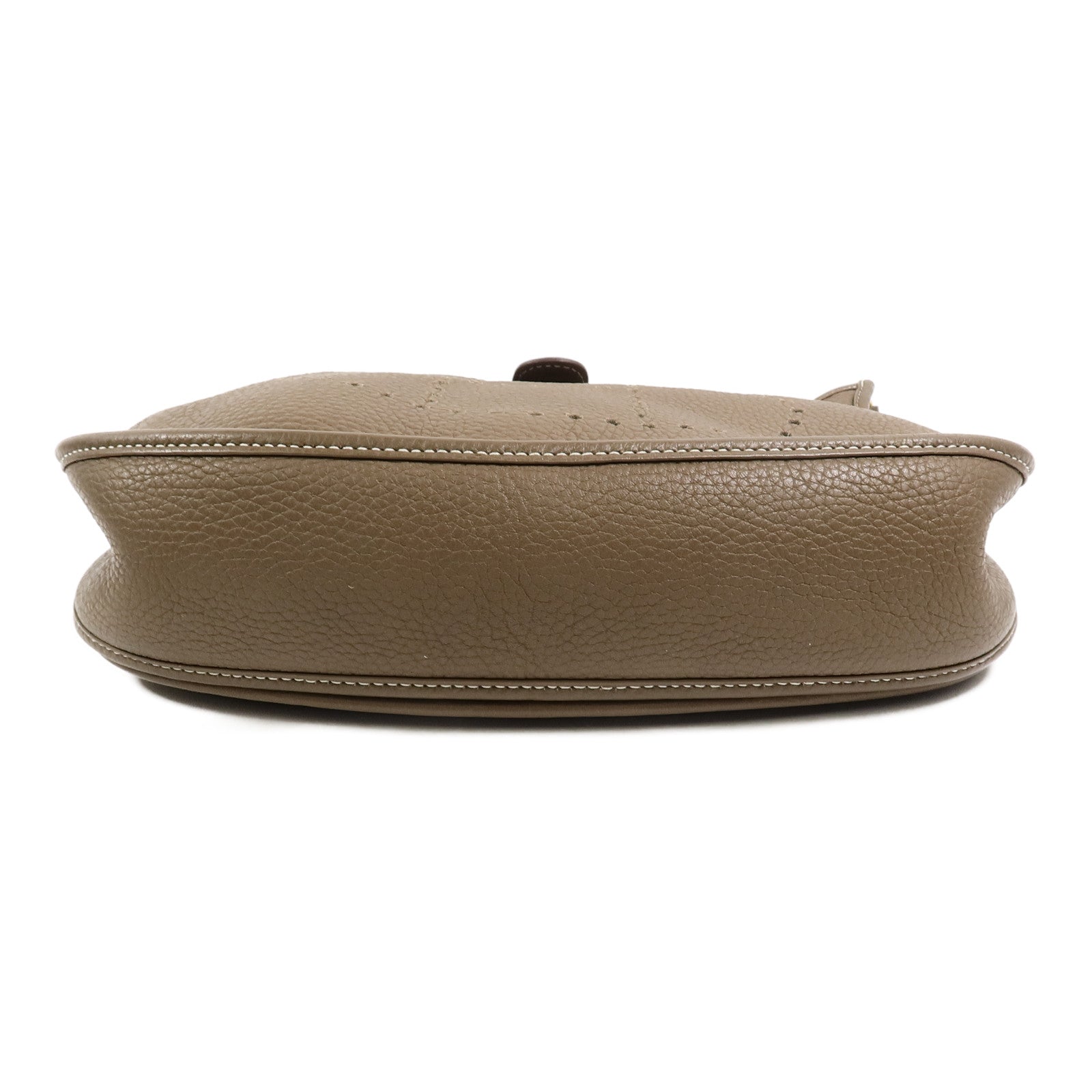 HERMES Clemence皮革Evelyne PM肩背袋Etoupe