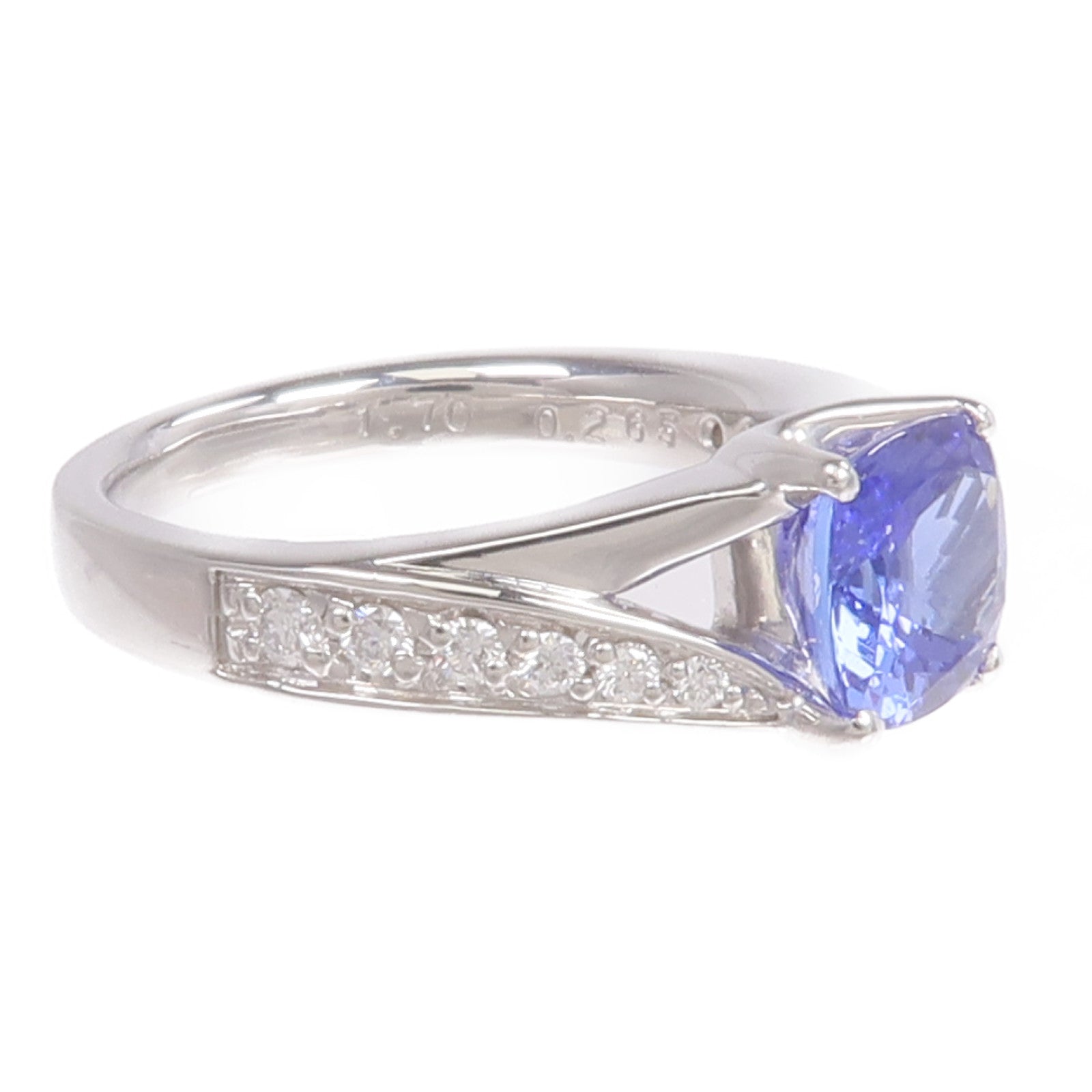 JEWELRY PT900鉑金Tanzanite Diamond Ring坦桑石/鑽石戒指