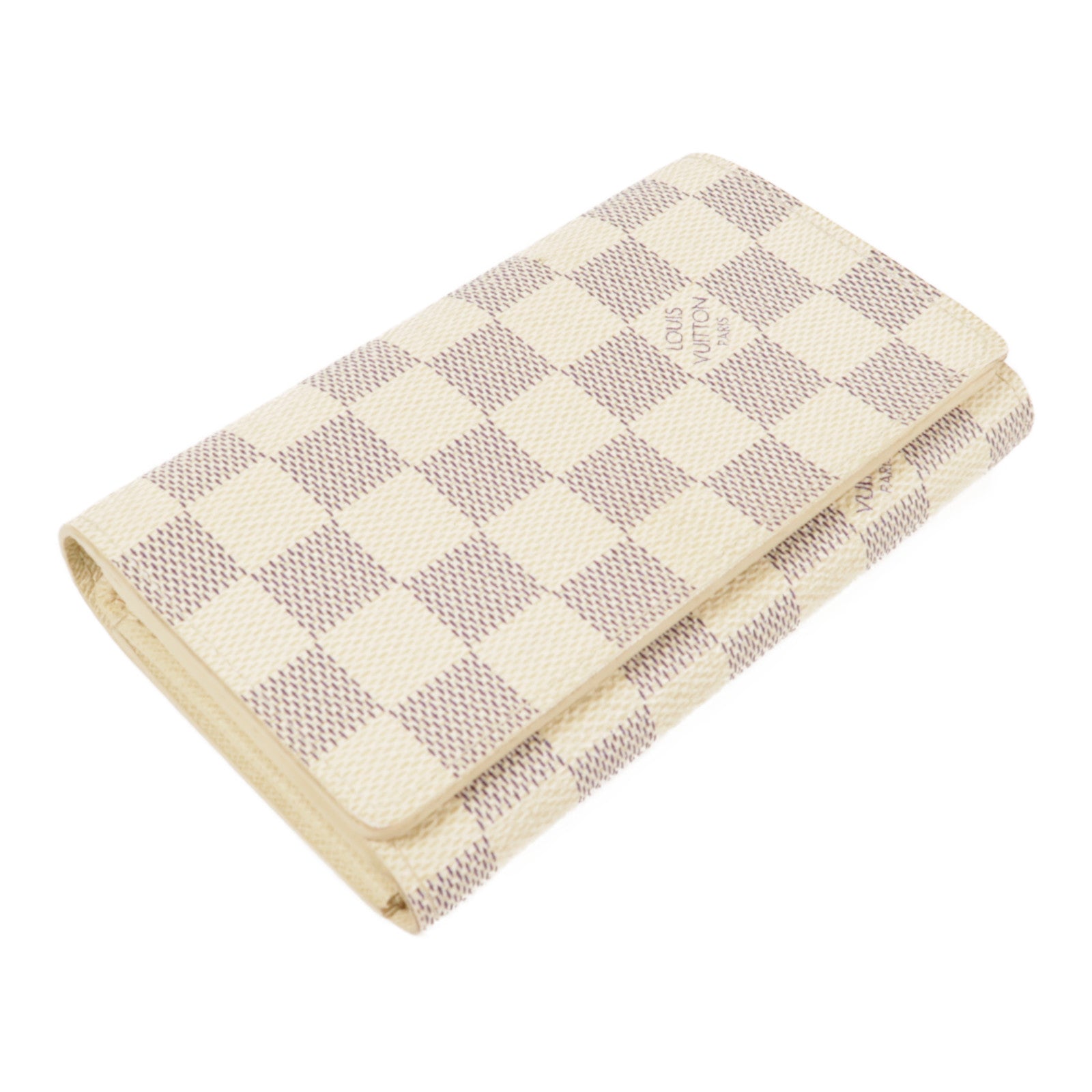LOUIS VUITTON Damier Azur Portefeuille Tresor金扣錢包