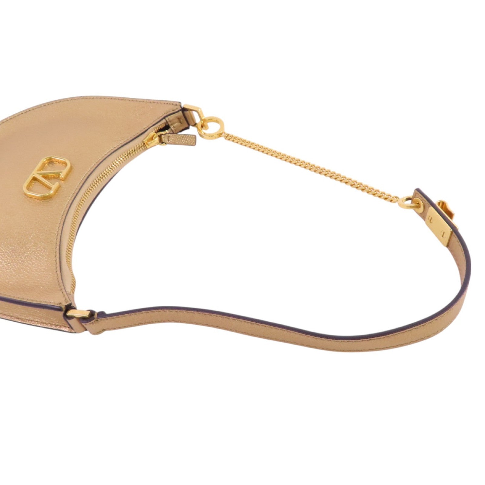 Valentino 牛皮皮革Shoulder Bag金扣肩背袋