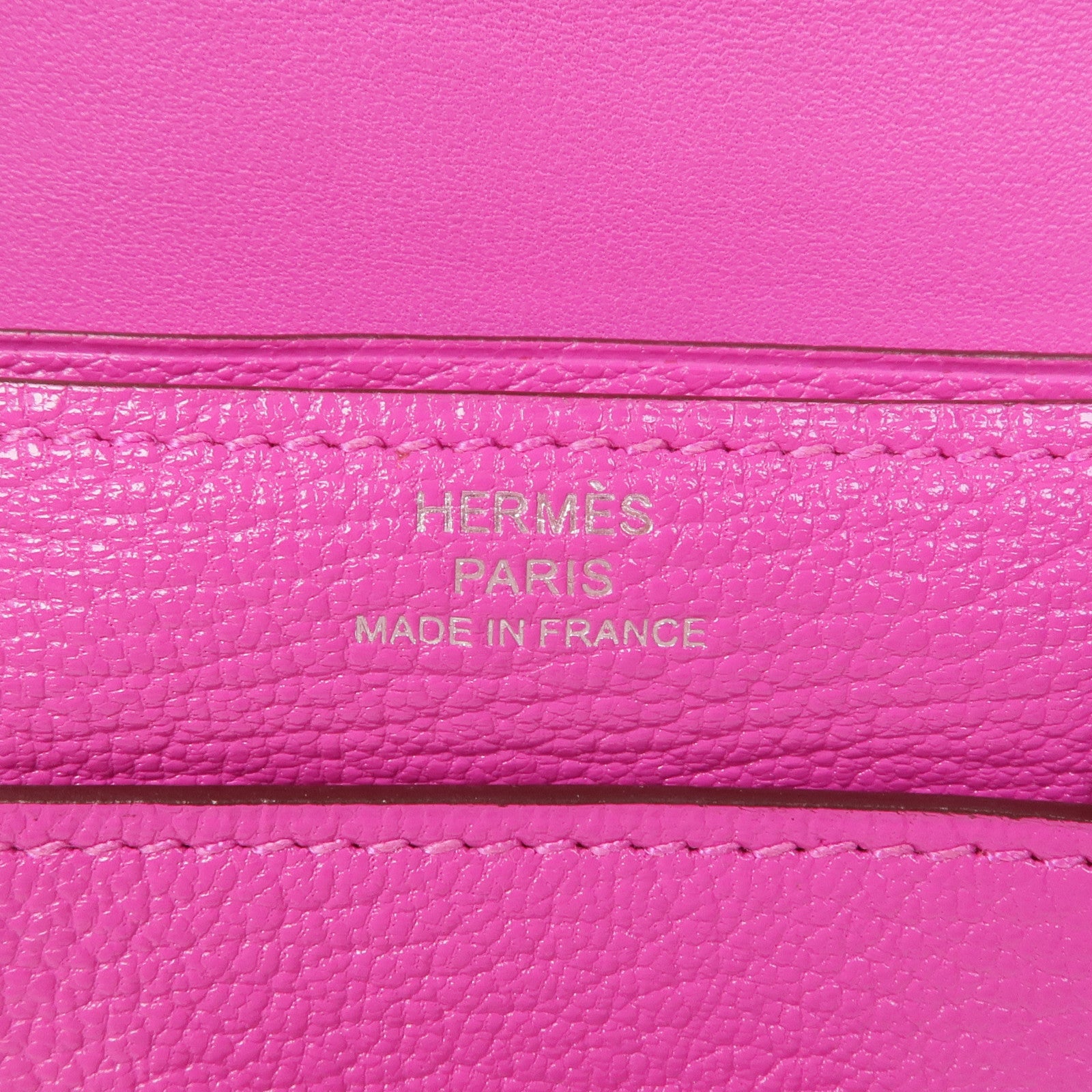 HERMES Chevre皮革Nevelle Petite Marco銀扣錢包