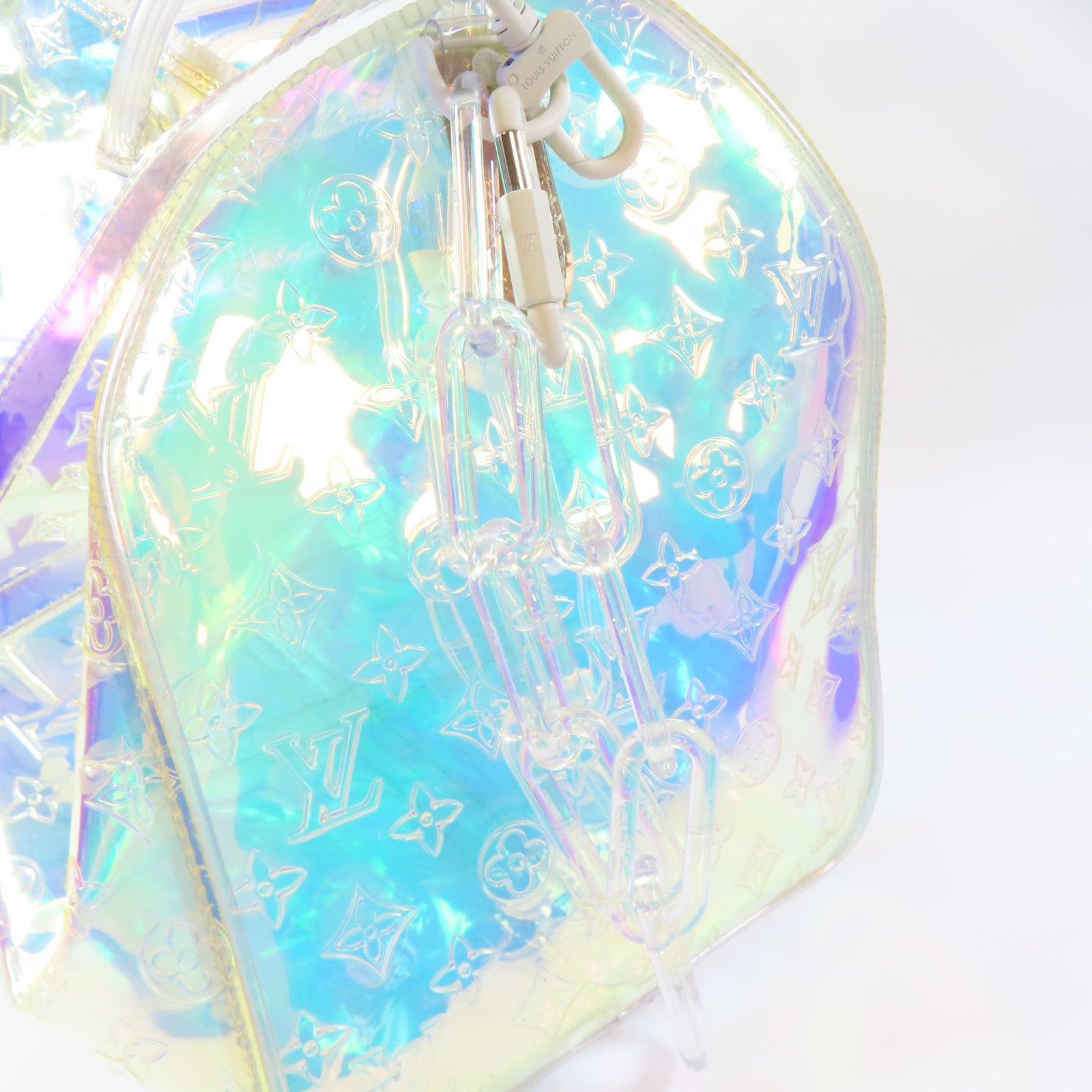 LOUIS VUITTON Monogram Prism Keepall Bandouliere 50手挽肩背兩用袋透明