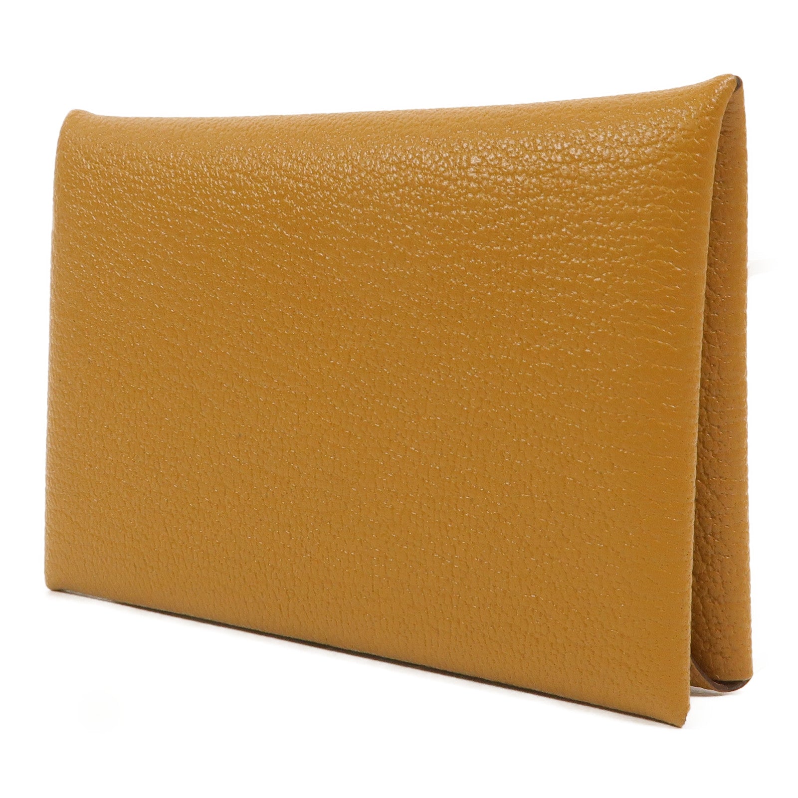 HERMES Chevre皮革Calvi Card Holder卡片套Sesame