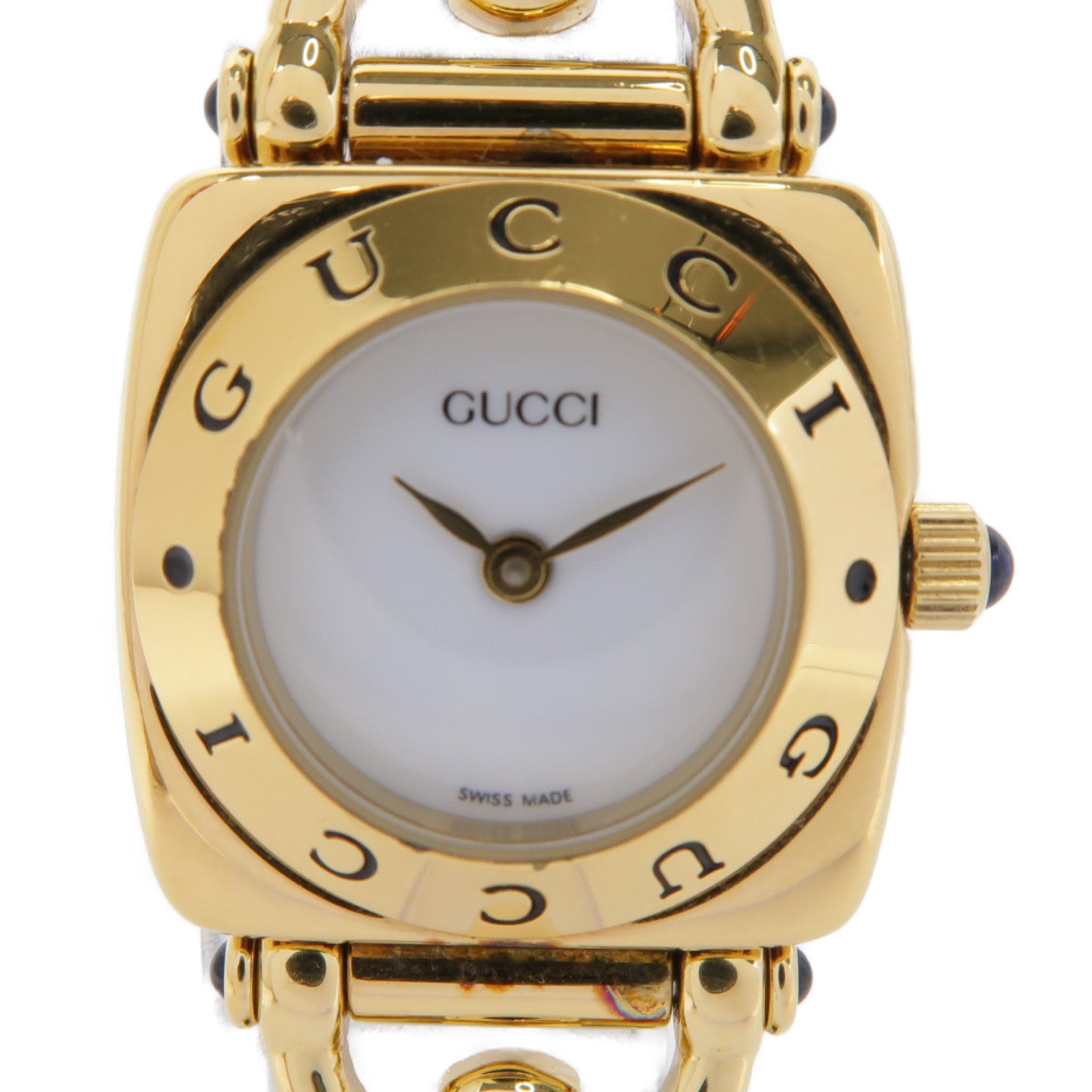 GUCCI 【激減優惠】皮革/不鏽鋼Vintage Watch手錶石英機芯啡色