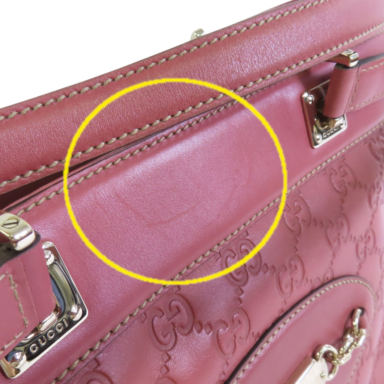 GUCCI 牛皮皮革Guccissima金扣肩背袋