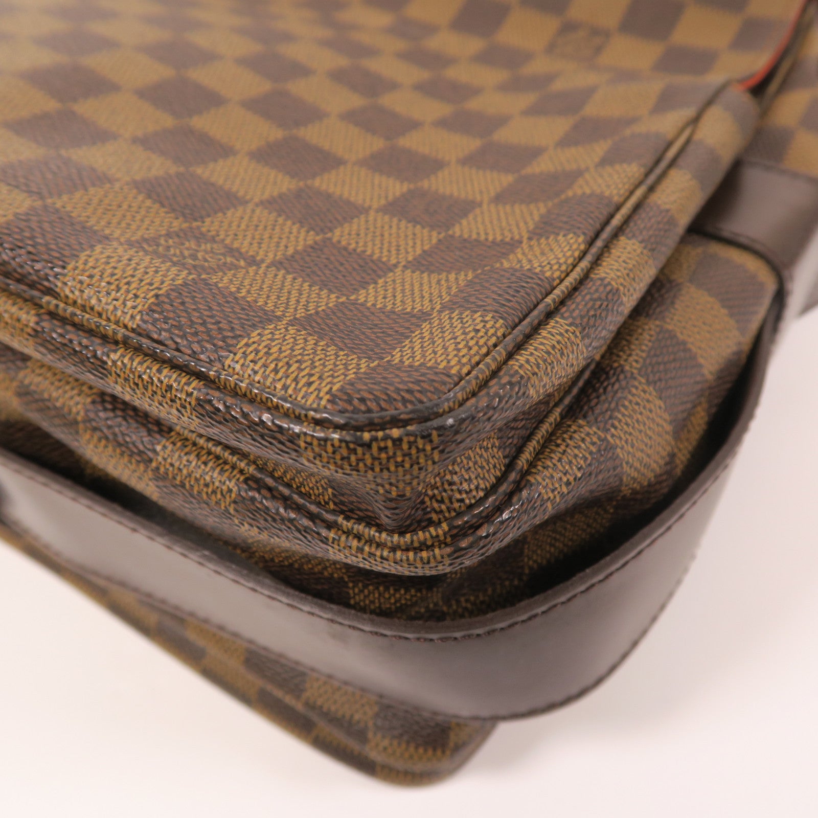 LOUIS VUITTON Damier Naviglio金扣肩背袋棕色