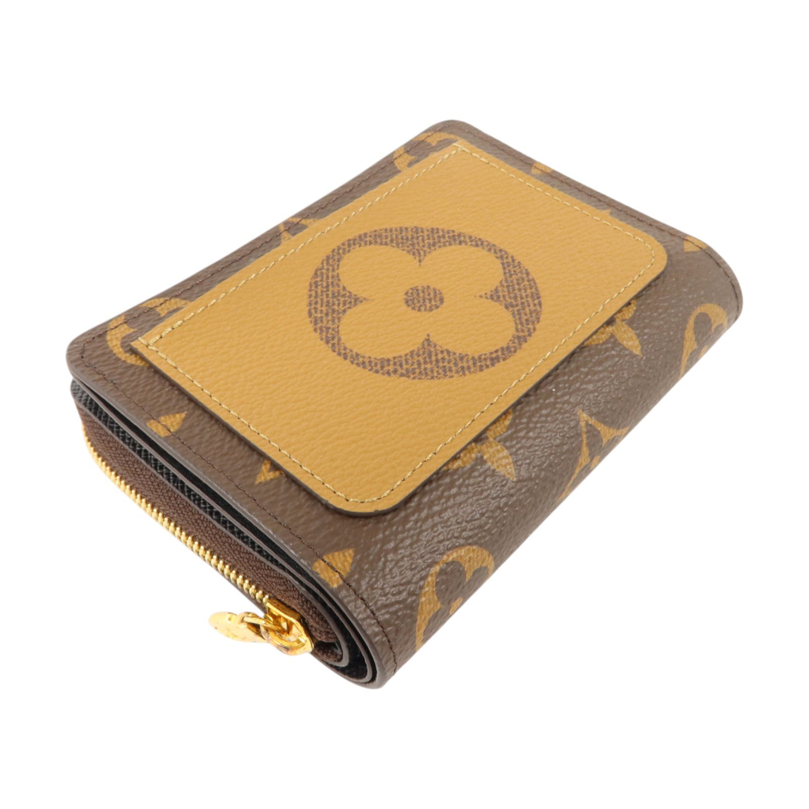 LOUIS VUITTON Monogram Reverse Lou金扣錢包