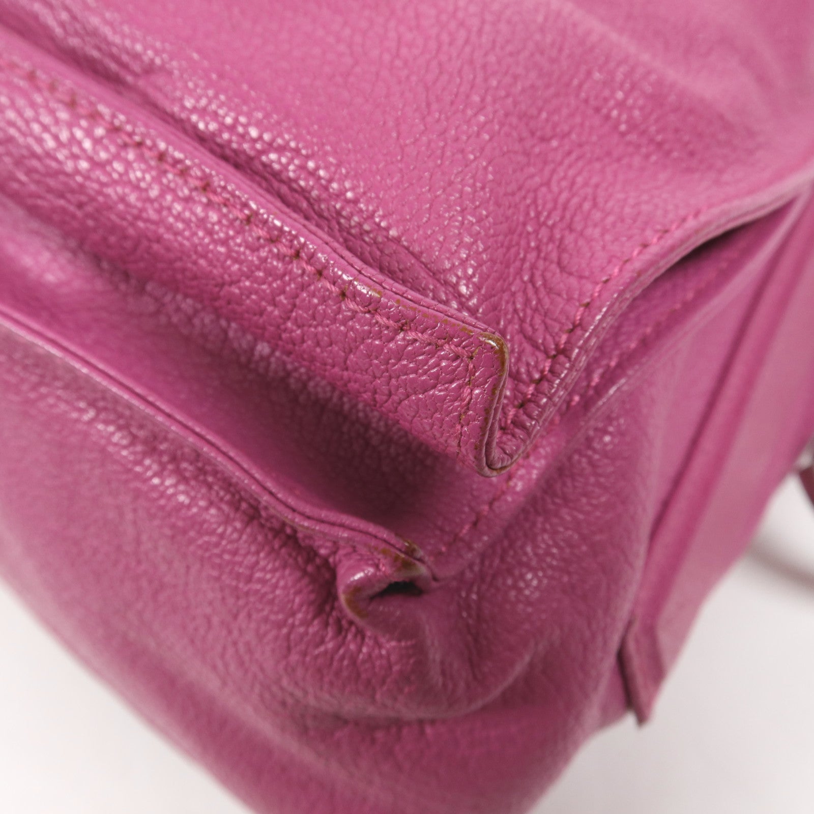 LOEWE 牛皮皮革Shoulder Bag銀扣肩背袋