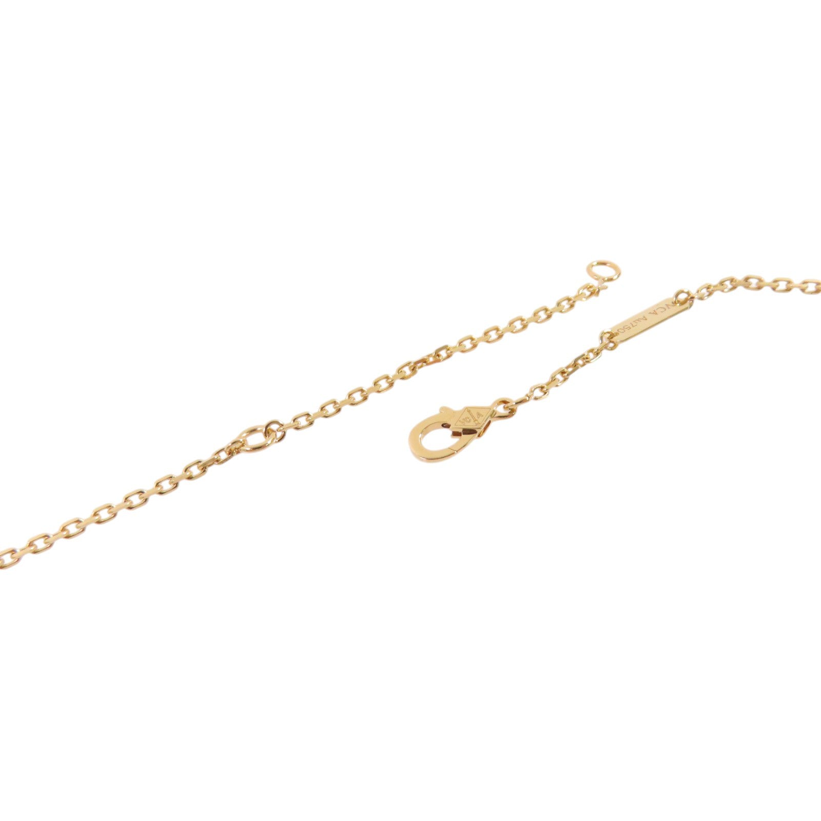 Van Cleef & Arpels 18K黃金/鑽石Two Butterfly Pendant Necklace金扣項鏈