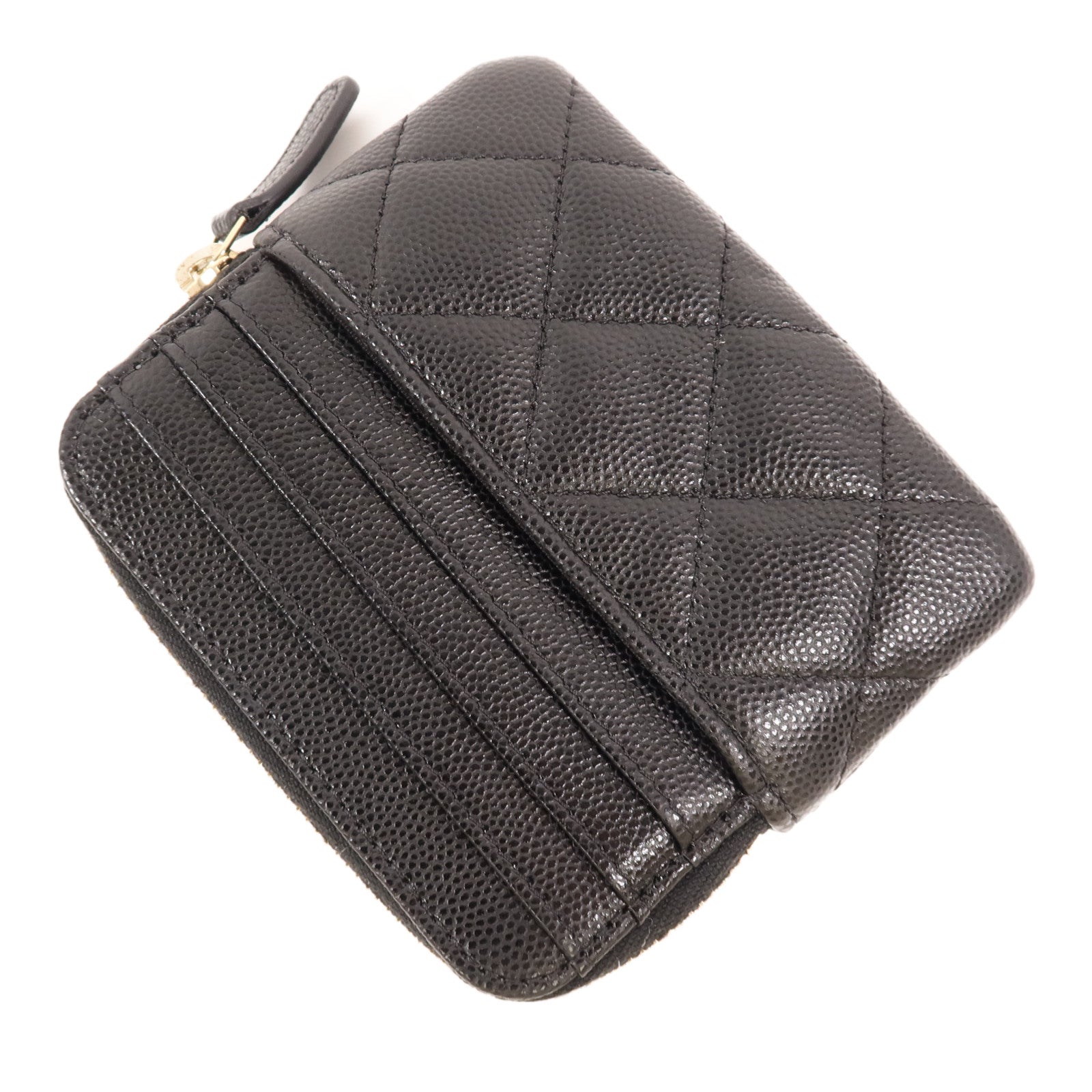 CHANEL 牛皮皮革Wallet金扣錢包