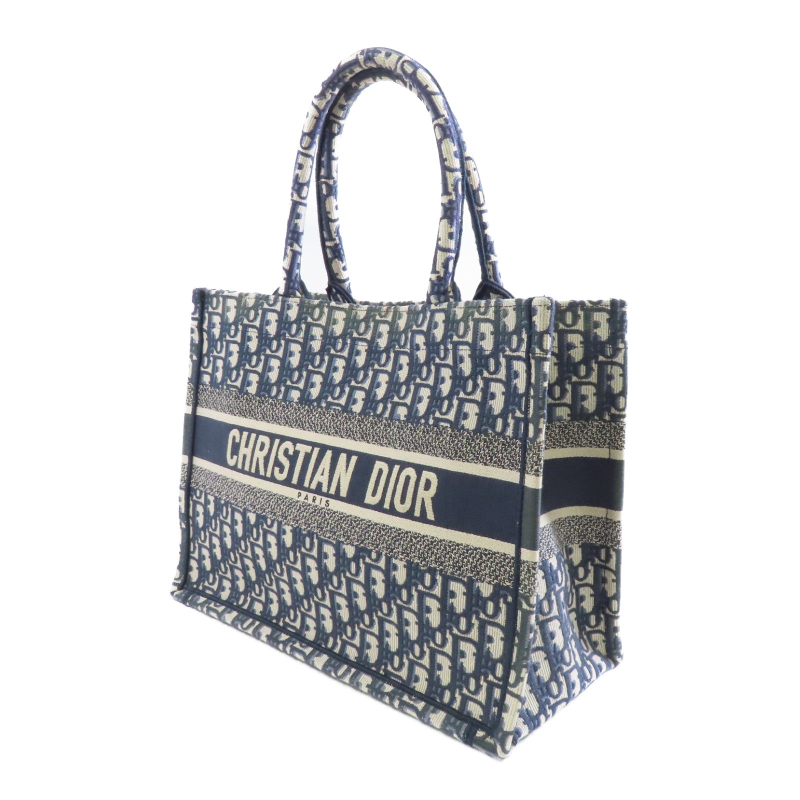 Dior 帆布Book Tote Medium手挽袋藍色
