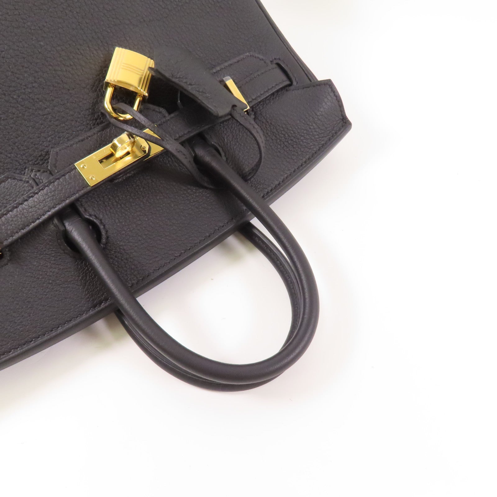 HERMES 【激減優惠】Togo皮革Birkin 25金扣手挽袋Noir