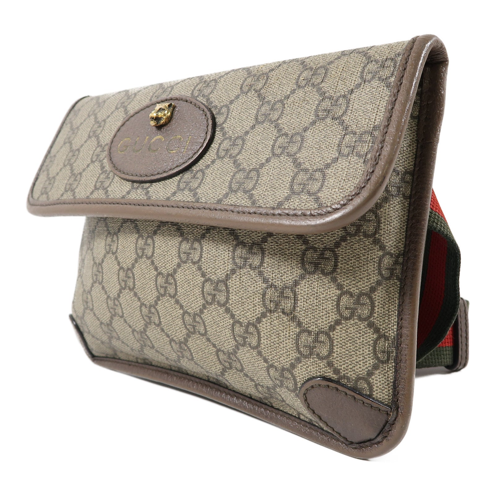 GUCCI 塗層帆布Neo Vintage GG Supreme金扣腰包啡色 Brand Off Hong Kong Online Store