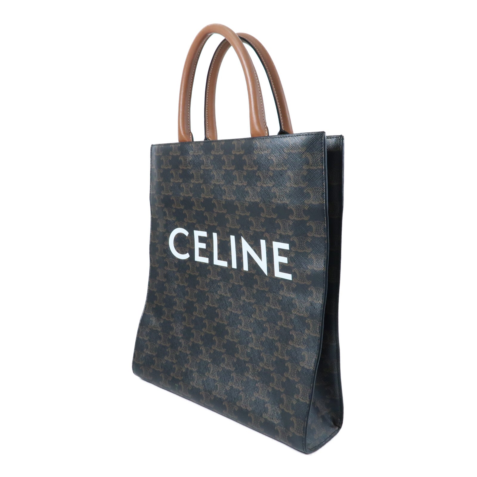 CELINE 塗層帆布Triomphe Cabas Vertical手挽肩背兩用袋