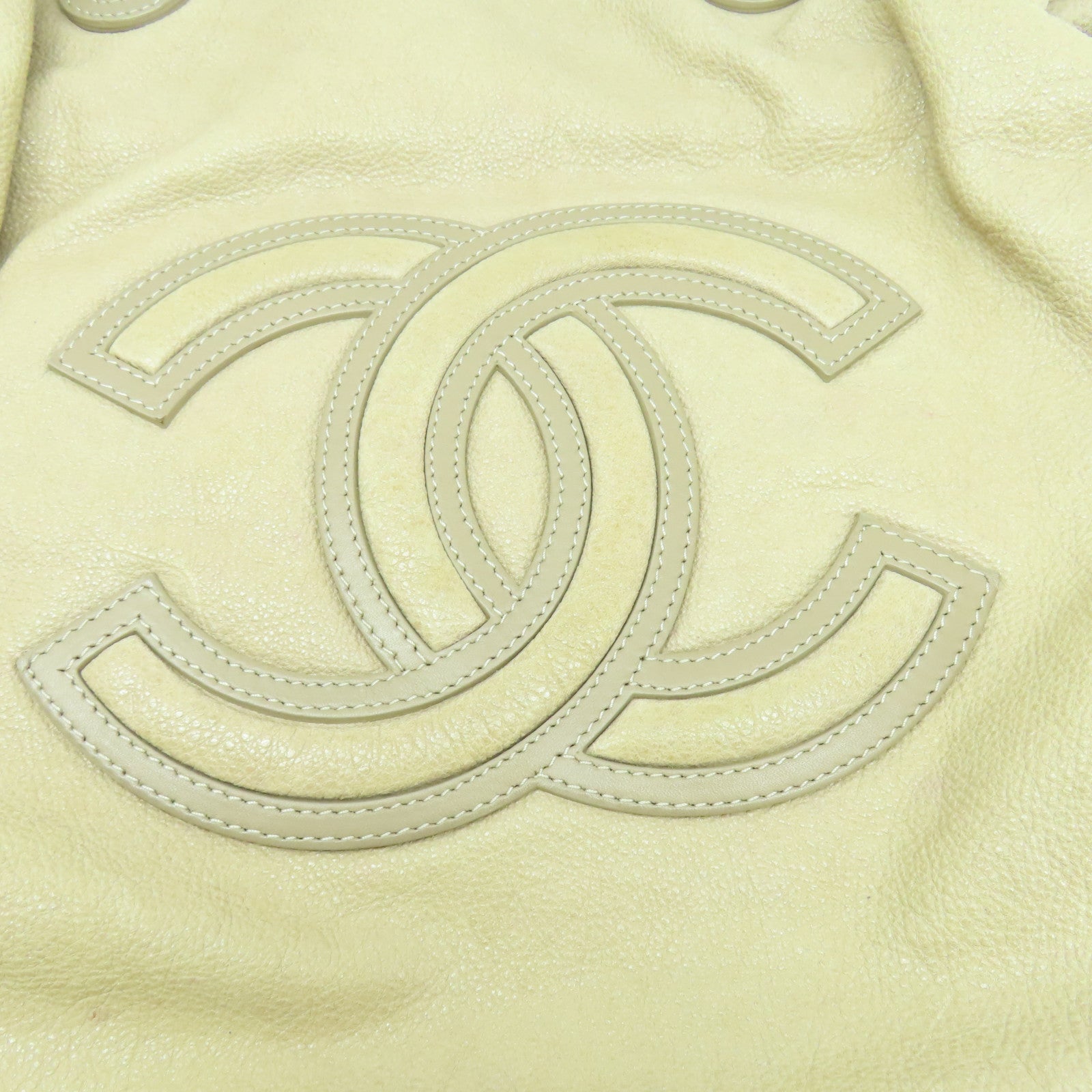 CHANEL 【激減優惠】牛皮皮革Tote Bag銀扣手挽袋啡色
