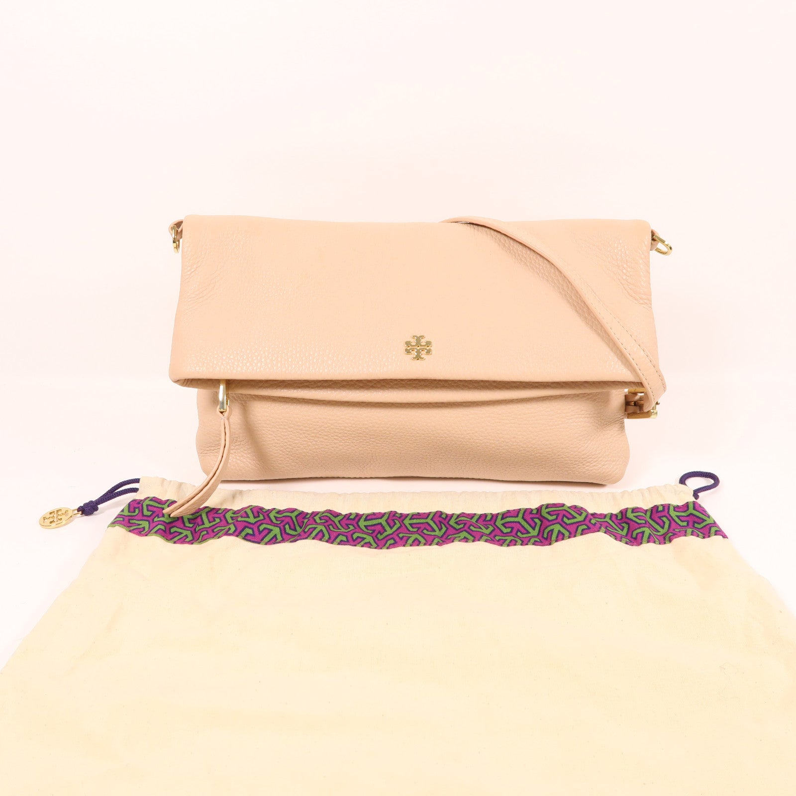 Tory Burch 牛皮皮革Shoulder Bag金扣肩背袋