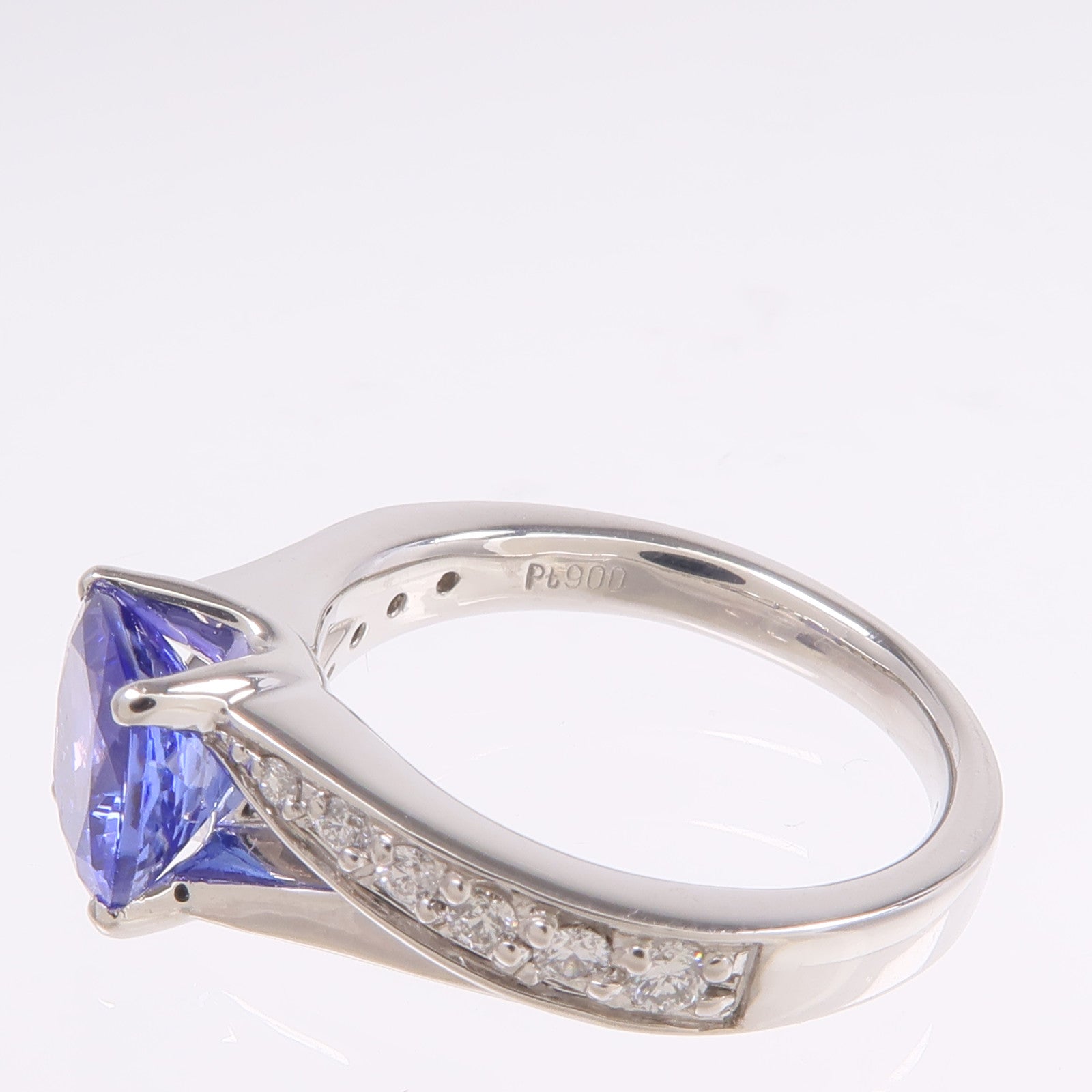 JEWELRY PT900鉑金Tanzanite Diamond Ring坦桑石/鑽石戒指