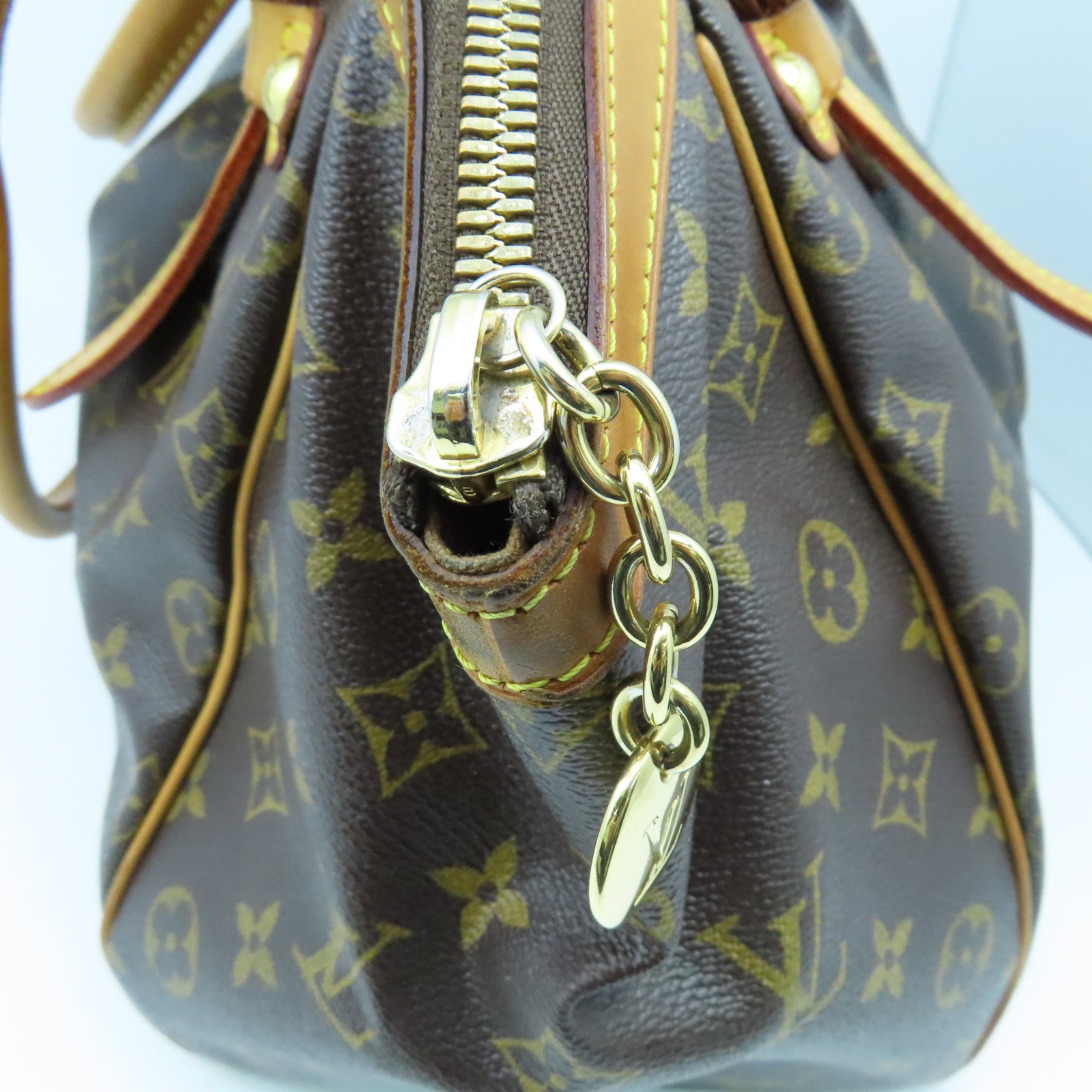 LOUIS VUITTON Monogram Tivoli GM金扣手挽袋啡色