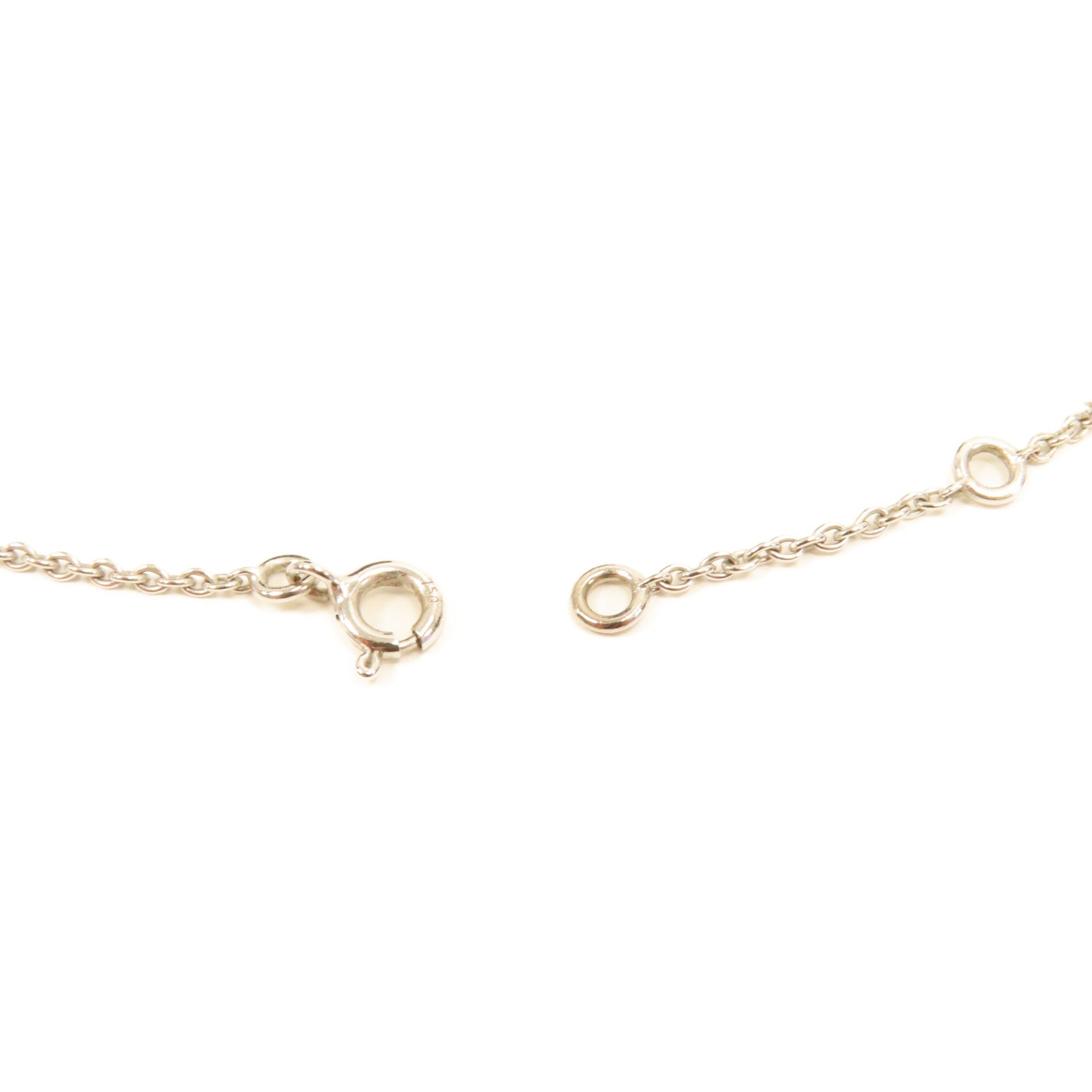 HERMES 18K白金Amulettes H Kelly項鍊銀色