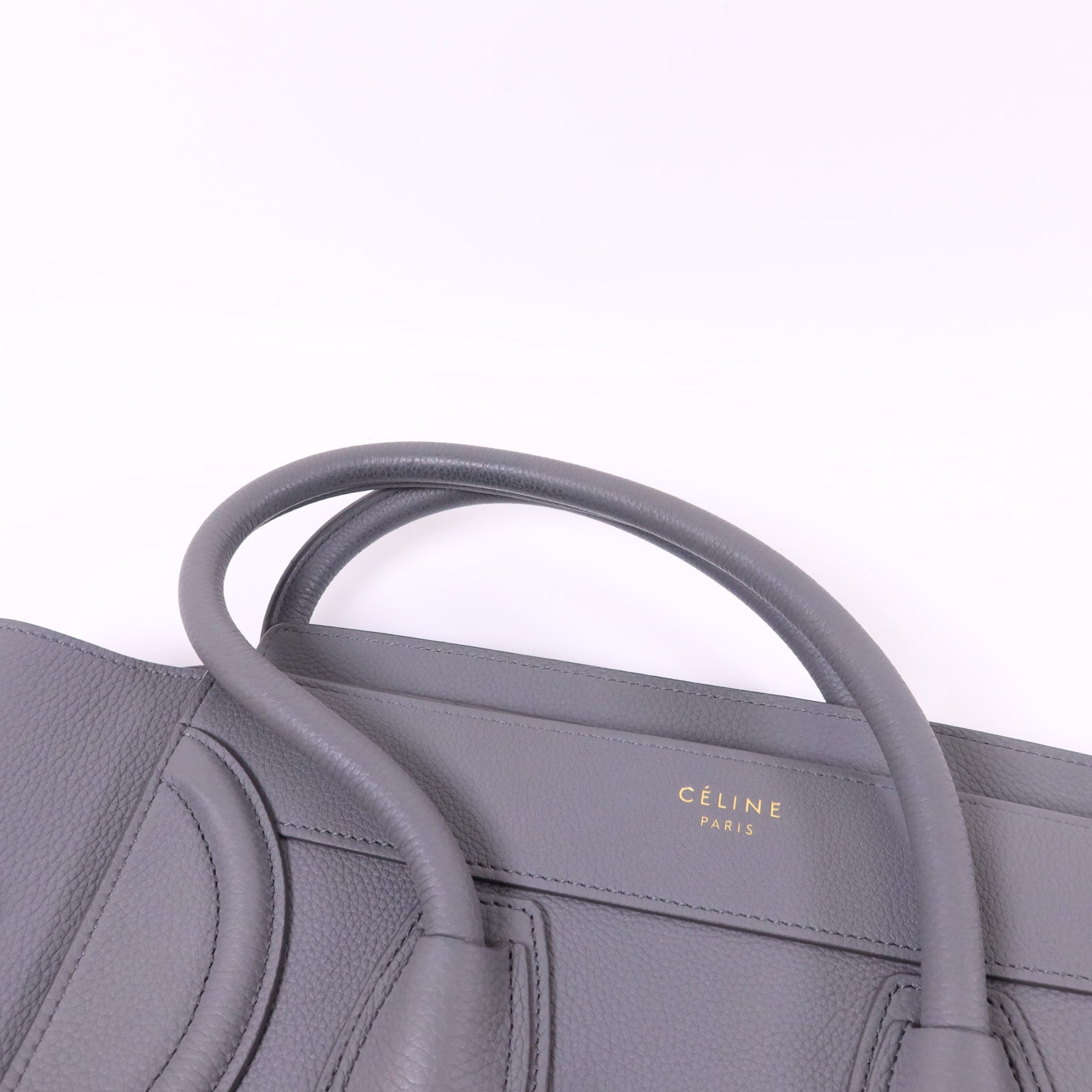 CELINE 牛皮皮革Micro Luggage金扣手挽袋