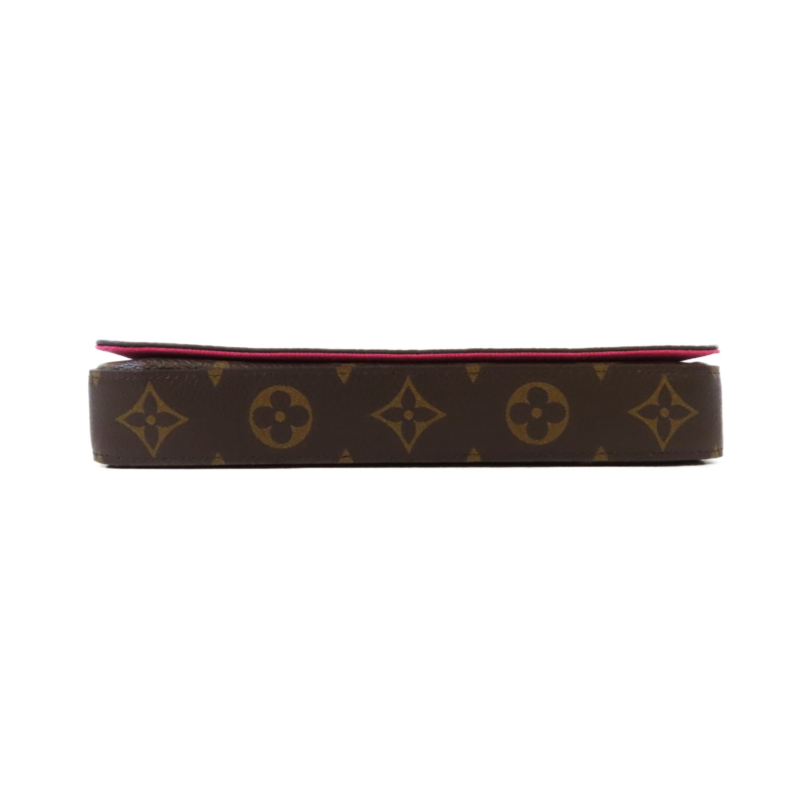 LOUIS VUITTON Monogram Felicie Pochette金扣鏈帶肩背袋啡色