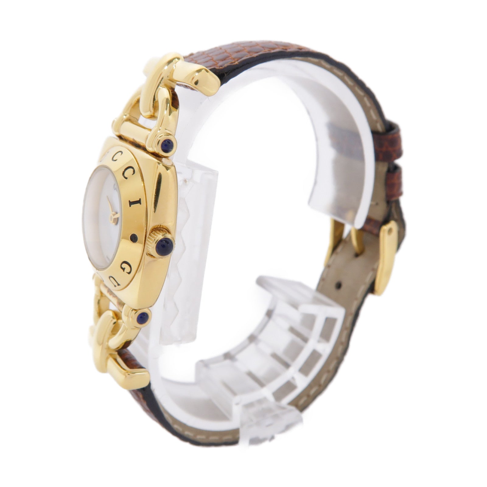 GUCCI 【激減優惠】皮革/不鏽鋼Vintage Watch手錶石英機芯啡色