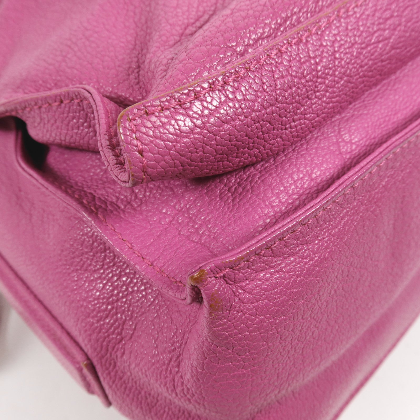 LOEWE 牛皮皮革Shoulder Bag銀扣肩背袋