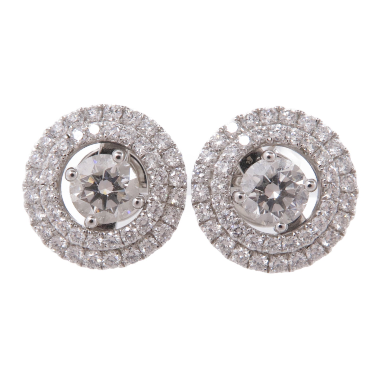 JEWELRY Diamond Earrings 18K White Gold