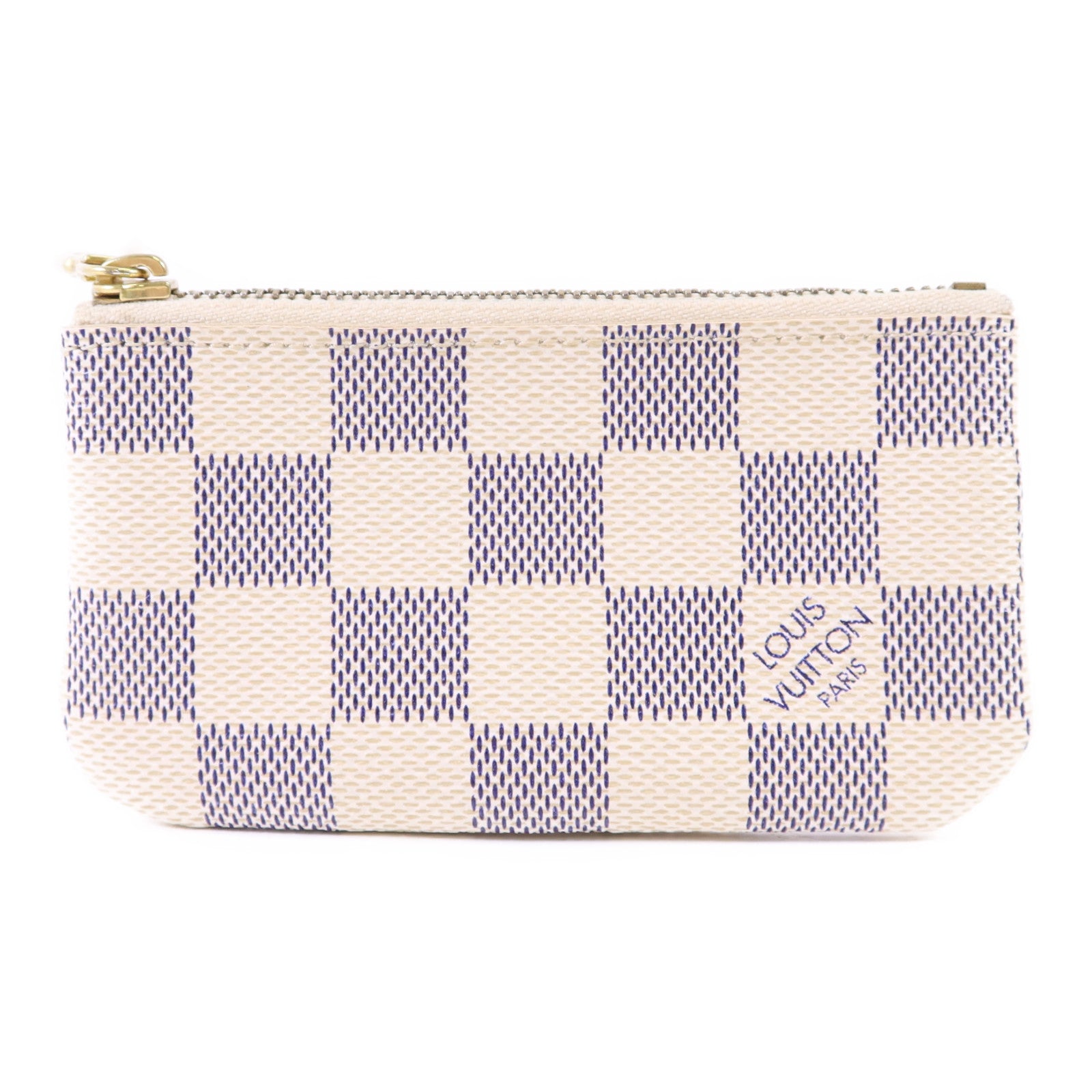 LOUIS VUITTON Damier Azur Pochette Cle金扣零錢包