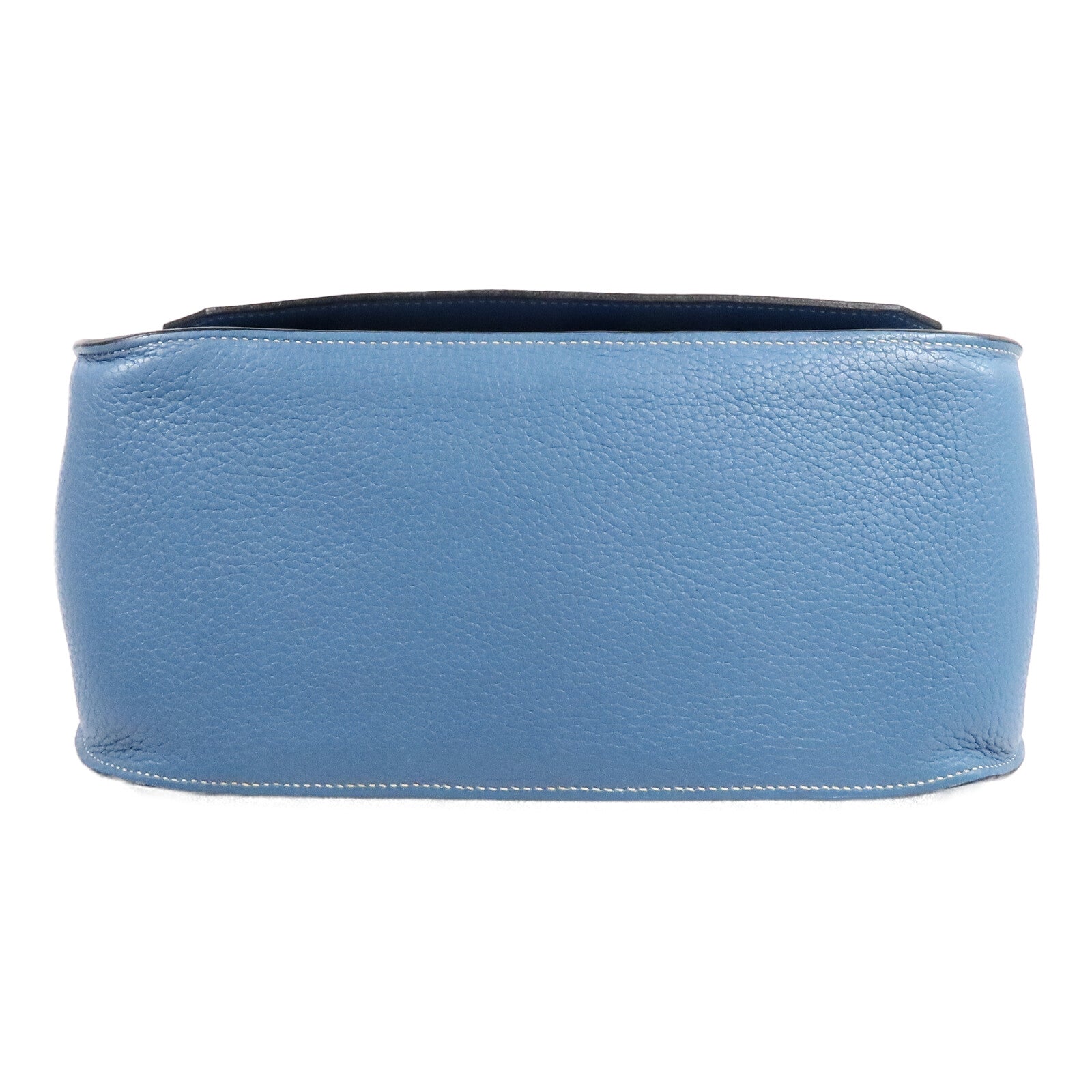 HERMES Togo皮革Jypsiere 28肩背袋Blue Jean