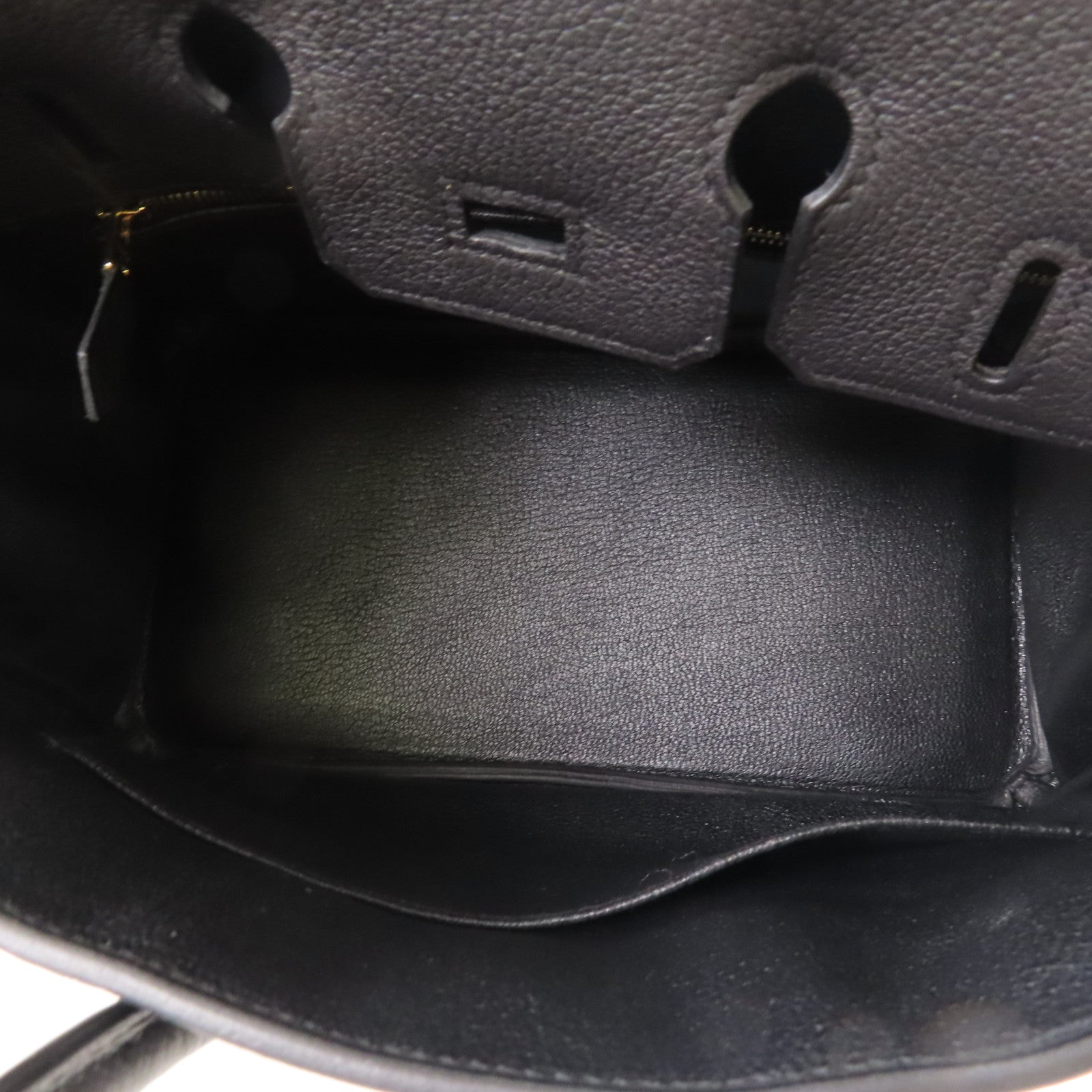 HERMES【激減優惠】 Togo皮革Birkin 25金扣手挽袋Noir