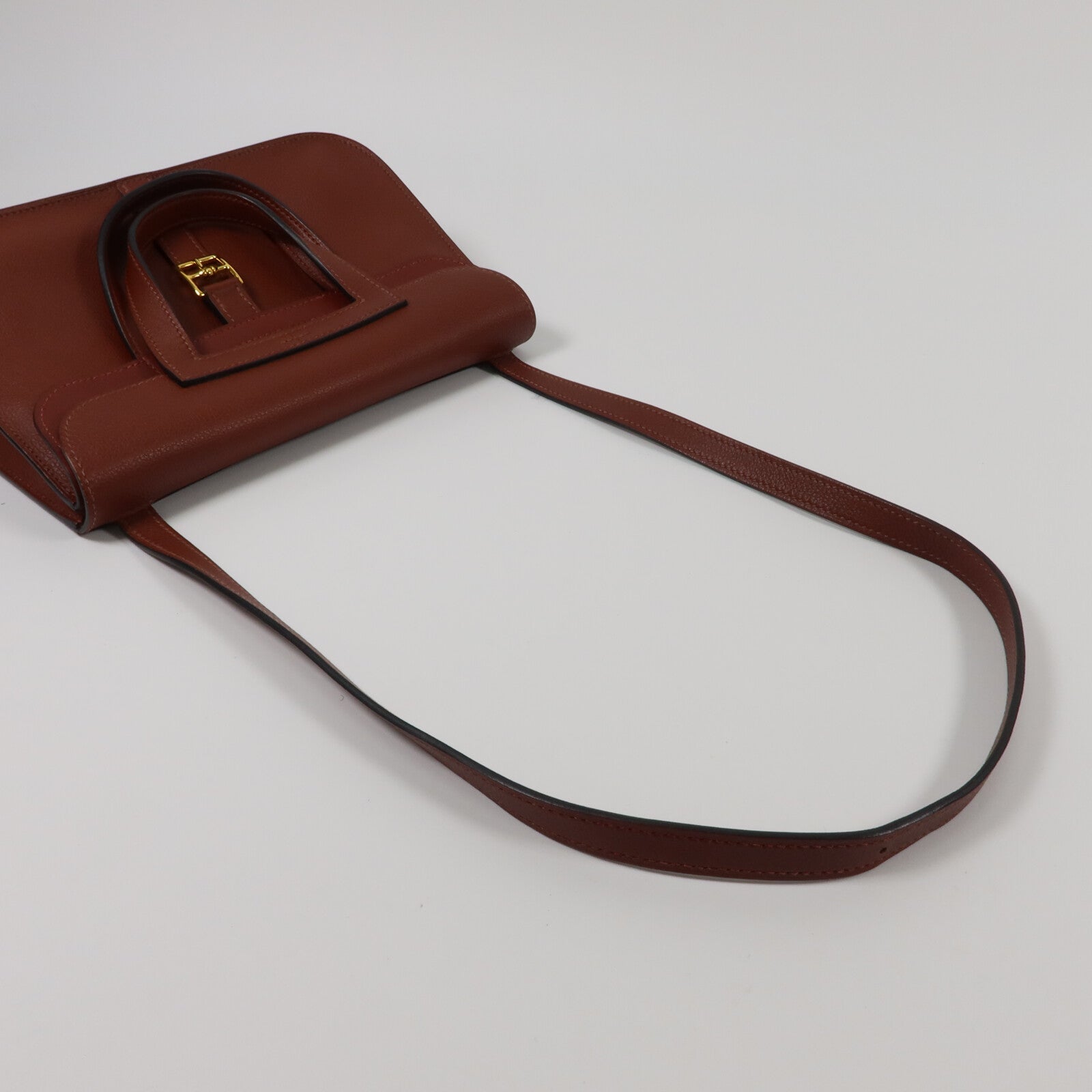 HERMES Evercolor皮革Halzan 25手挽肩背兩用袋Rough H