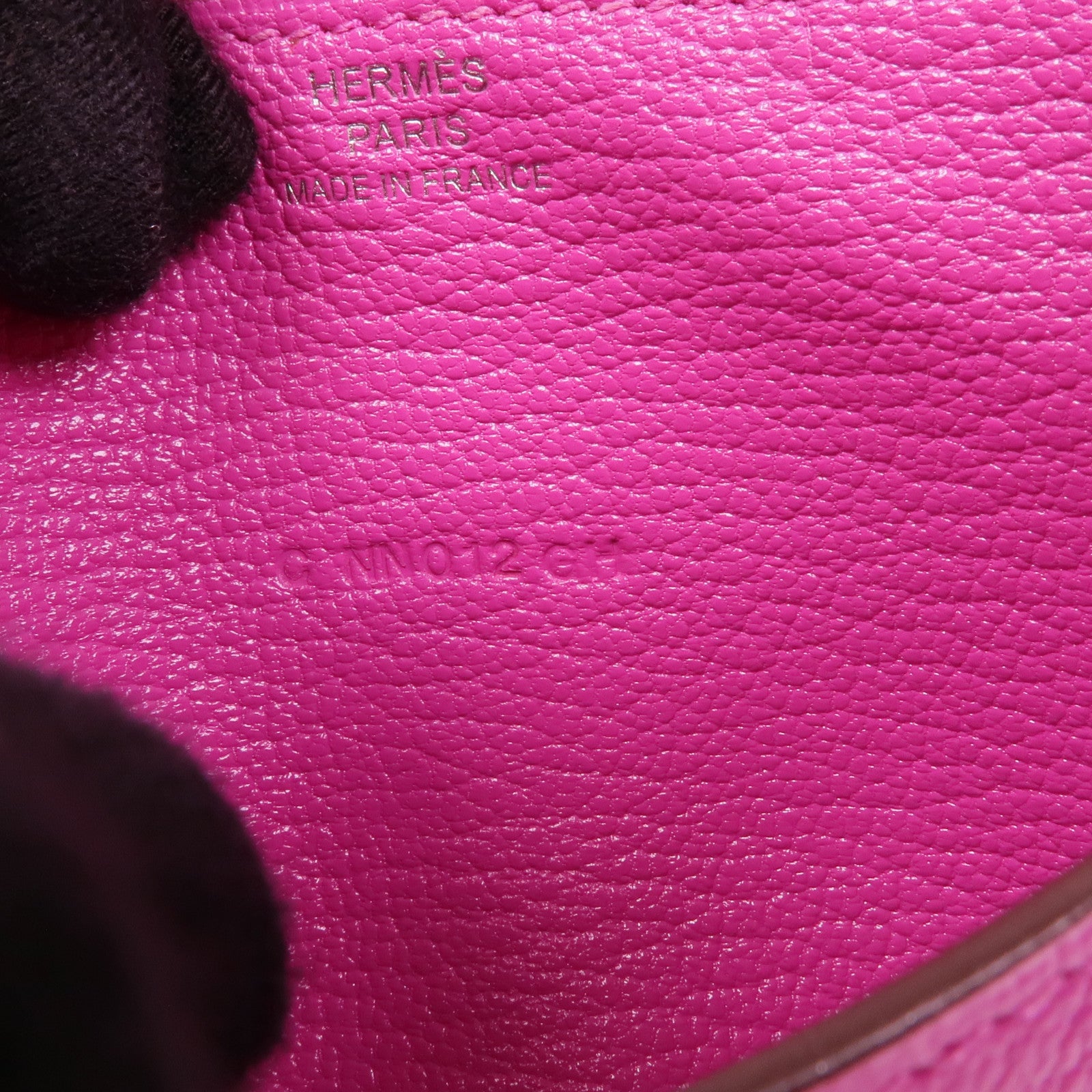 HERMES Chevre皮革Nevelle Petite Marco銀扣錢包