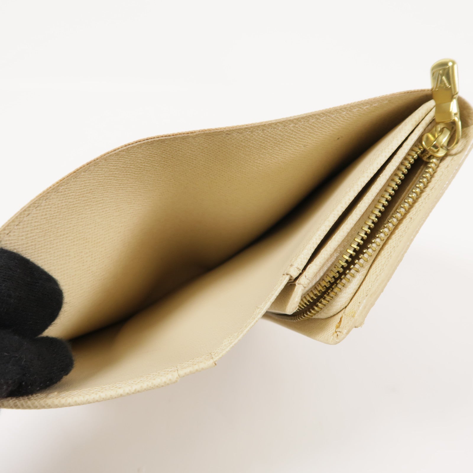 LOUIS VUITTON Damier Azur Portefeuille Tresor金扣錢包