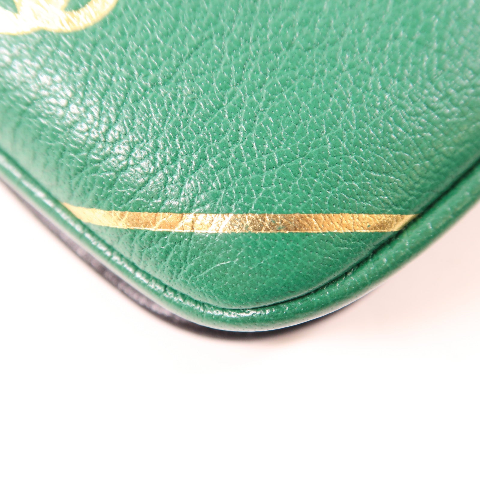 GUCCI GG GHW Thiara Medium 2Way Shoulder Bag Leather Black Green 524822