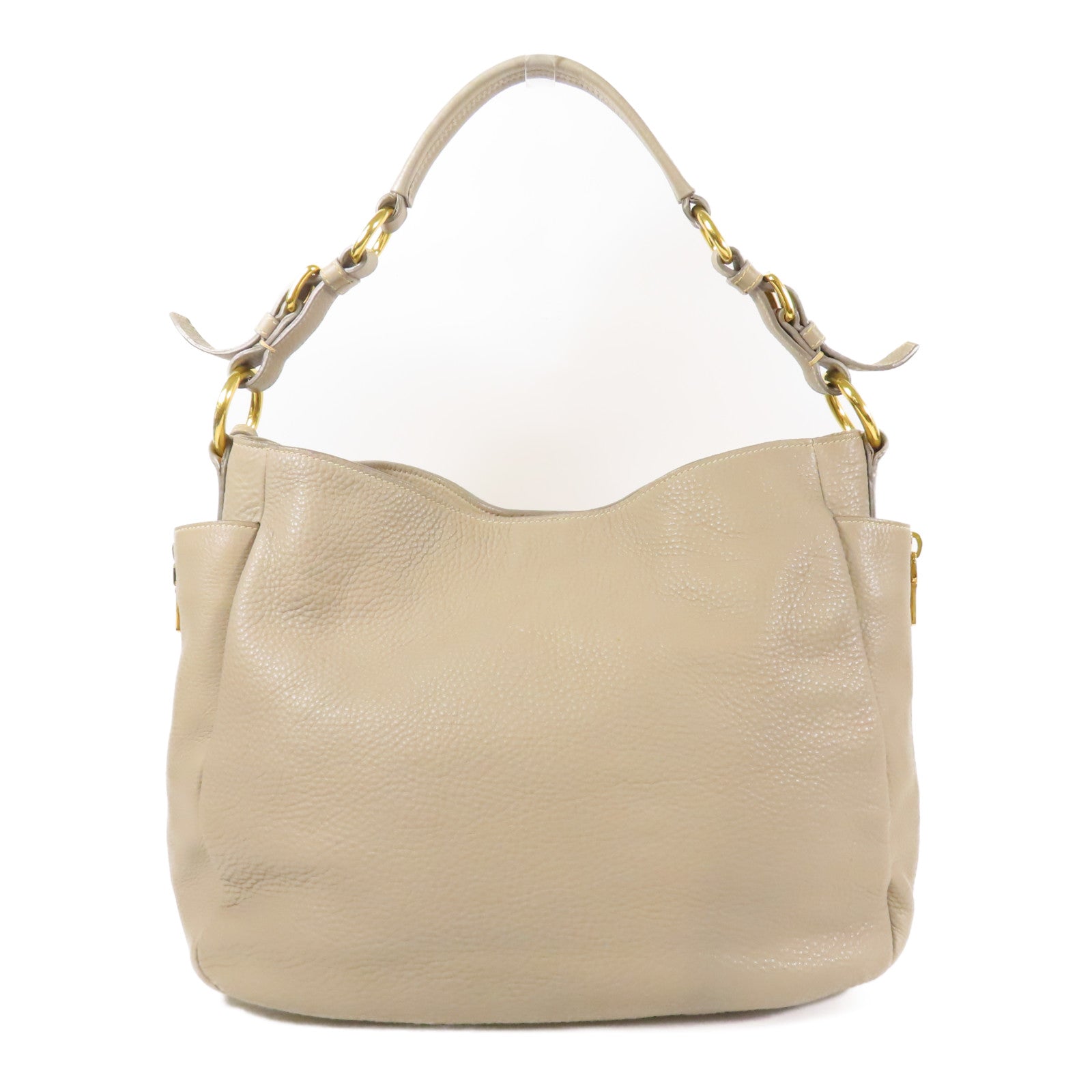 PRADA 皮革Vittelo Daino金扣肩背袋