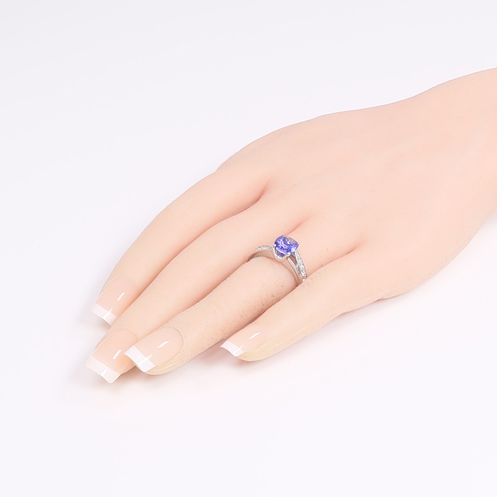 JEWELRY PT900鉑金Tanzanite Diamond Ring坦桑石/鑽石戒指