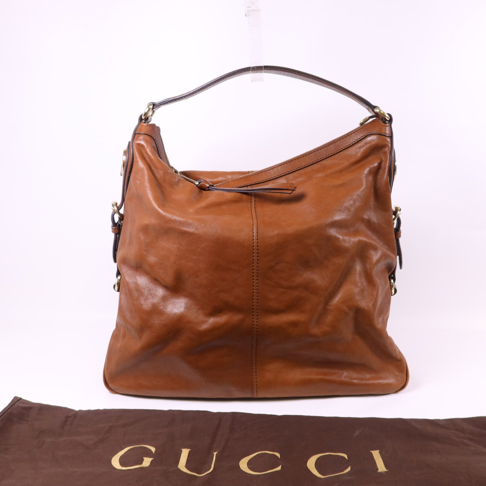 GUCCI 牛皮皮革Shoulder Bag金扣肩背袋