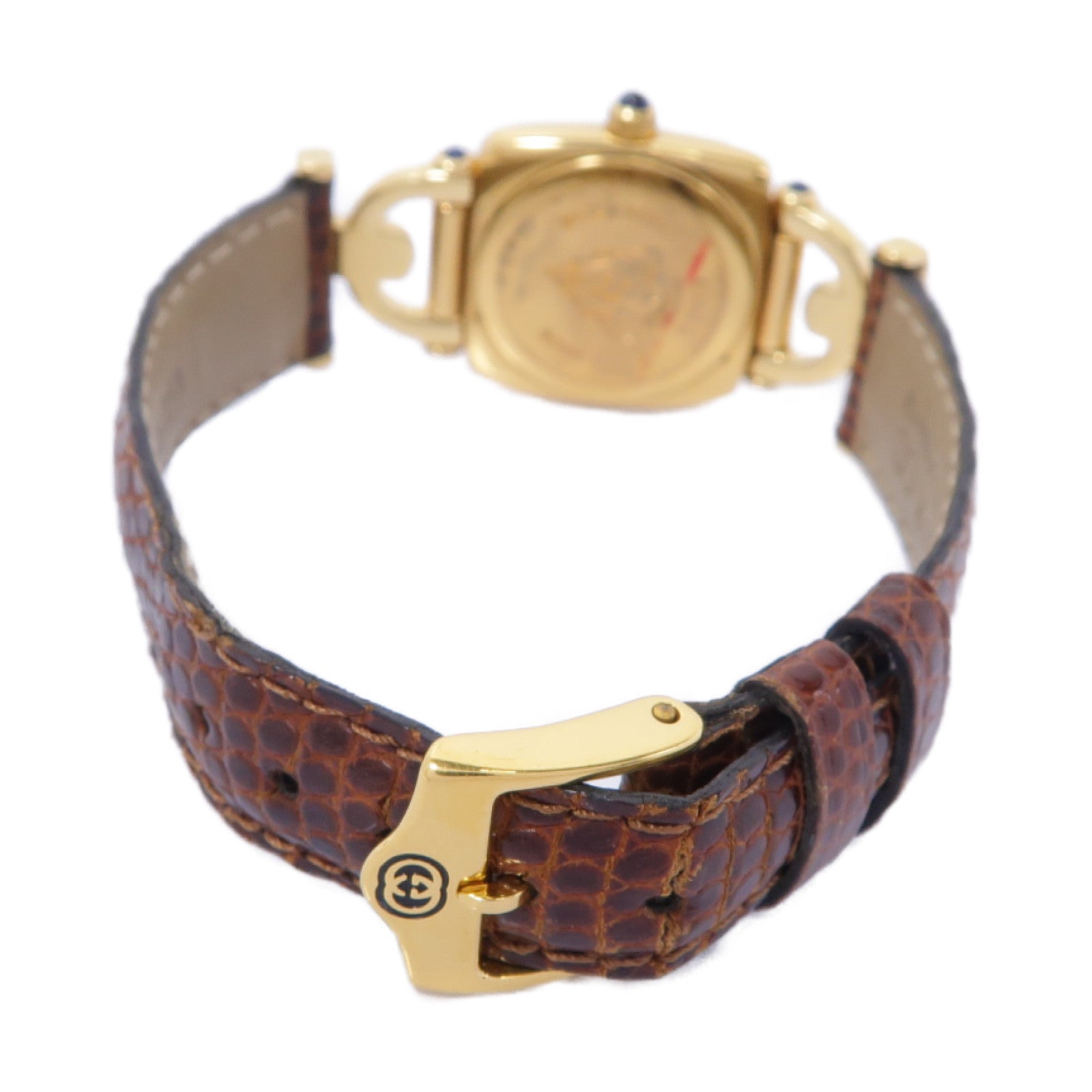 GUCCI 【激減優惠】皮革/不鏽鋼Vintage Watch手錶石英機芯啡色