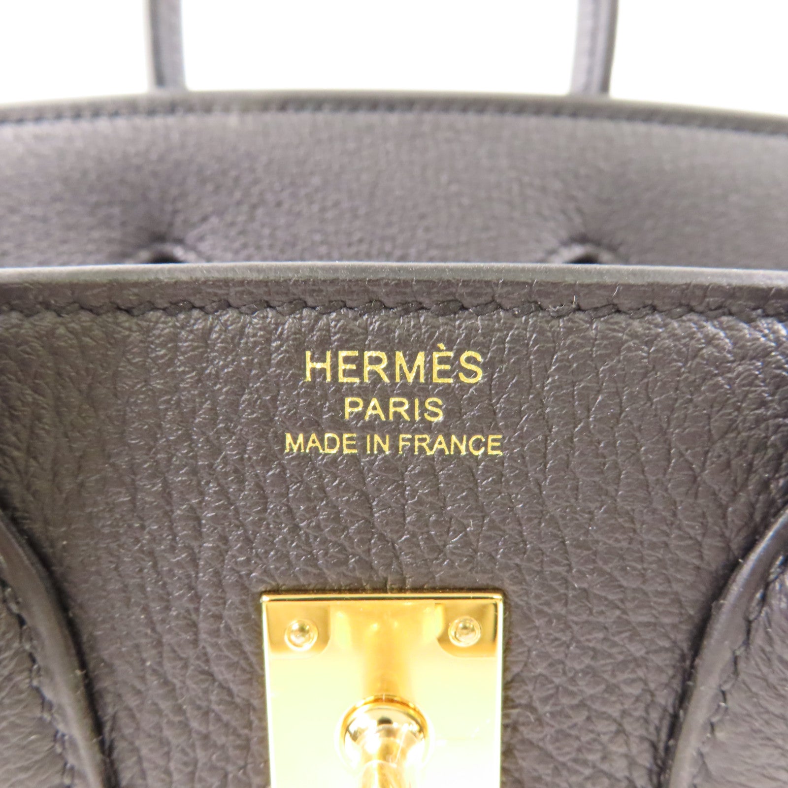 HERMES 【激減優惠】Togo皮革Birkin 25金扣手挽袋Noir