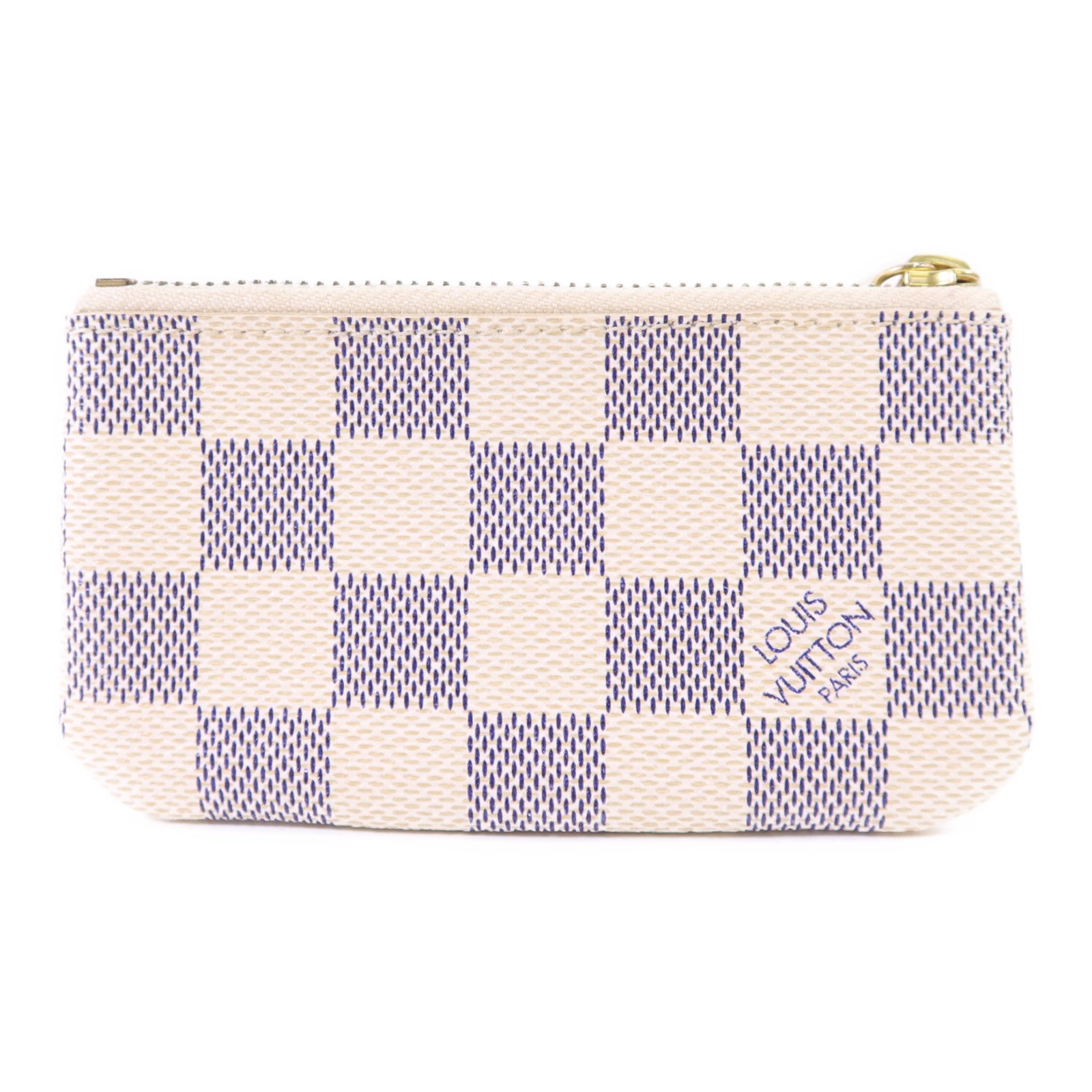 LOUIS VUITTON Damier Azur Pochette Cle金扣零錢包
