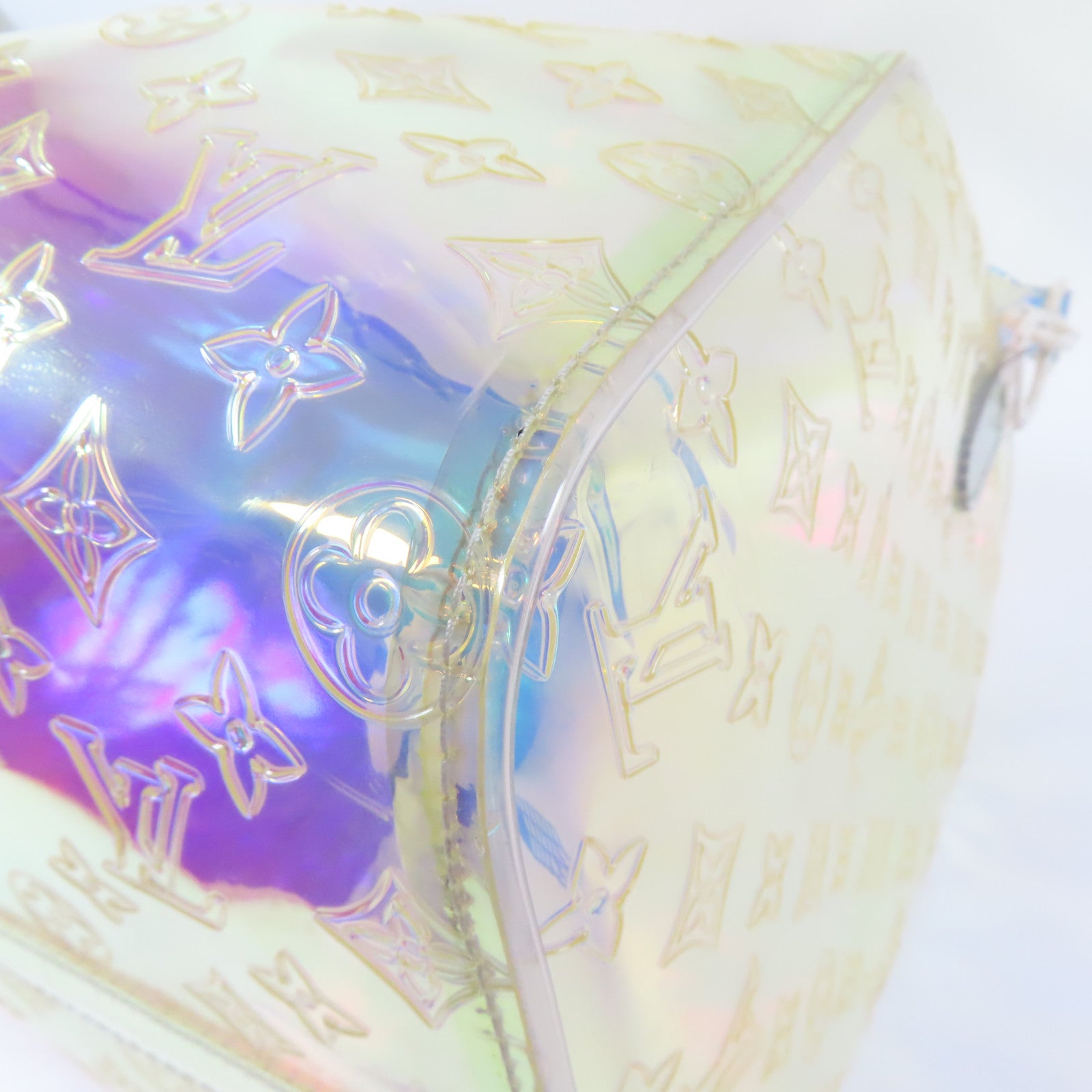 LOUIS VUITTON Monogram Prism Keepall Bandouliere 50手挽肩背兩用袋透明