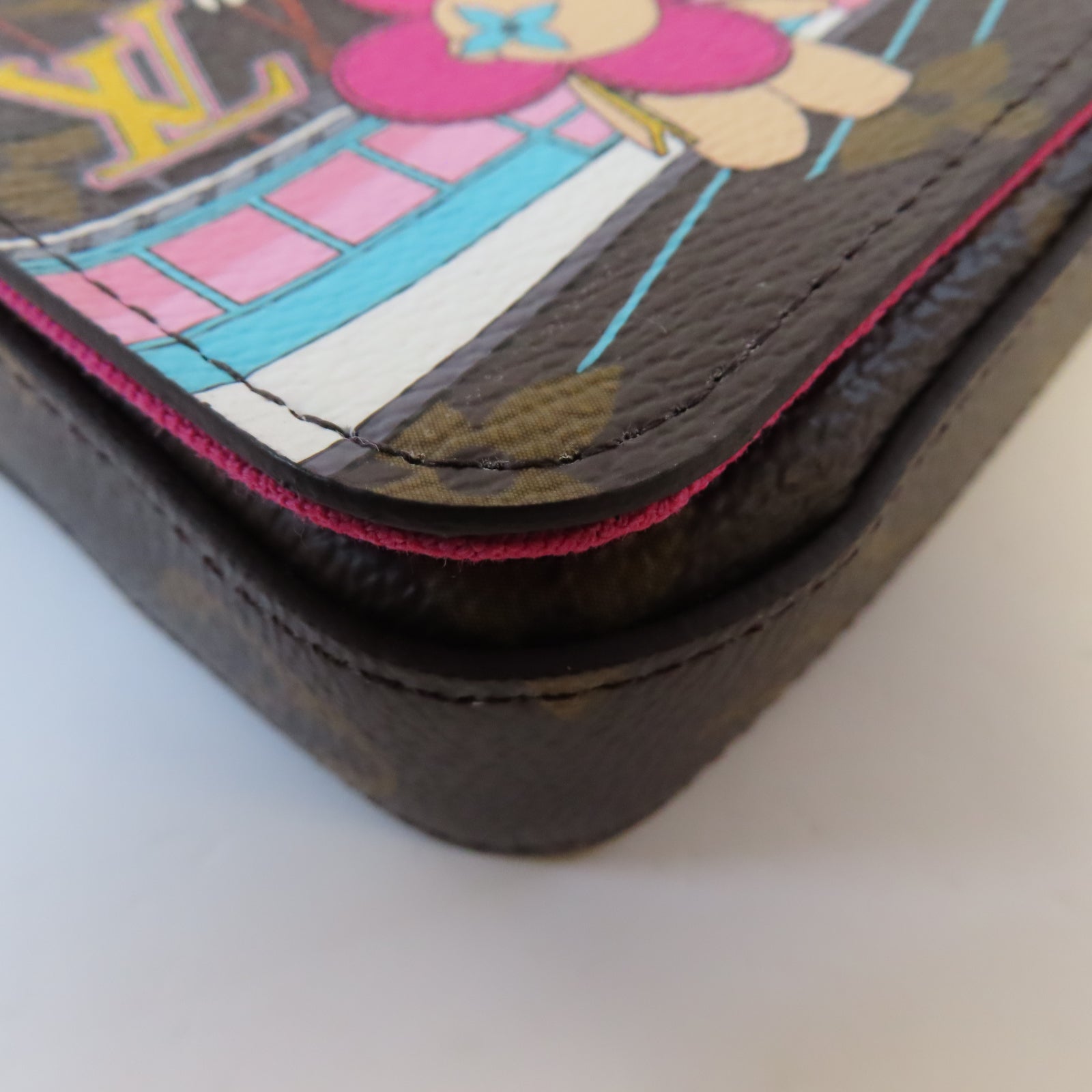LOUIS VUITTON Monogram Felicie Pochette金扣鏈帶肩背袋啡色