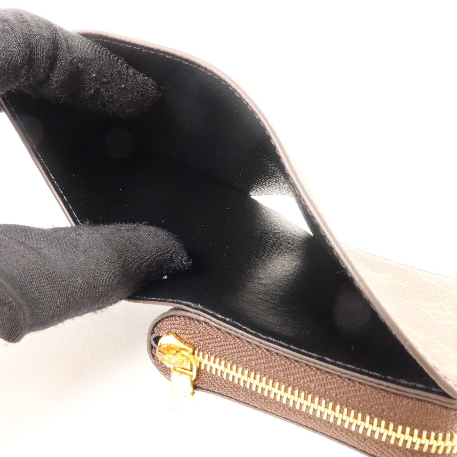 LOUIS VUITTON Monogram Reverse Lou金扣錢包