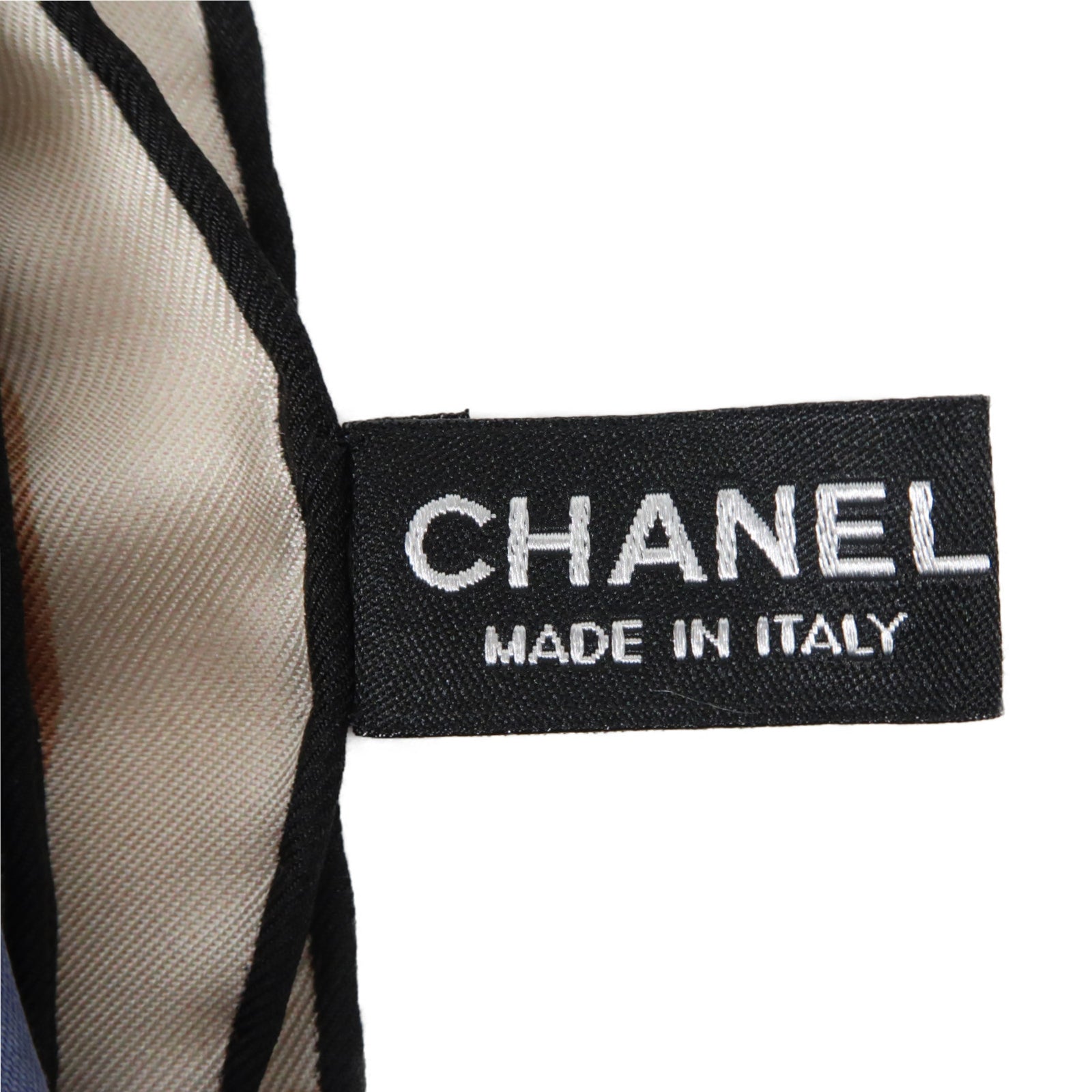 CHANEL 絲質Scarf 85x85cm圍巾米色/黑色/粉紅色