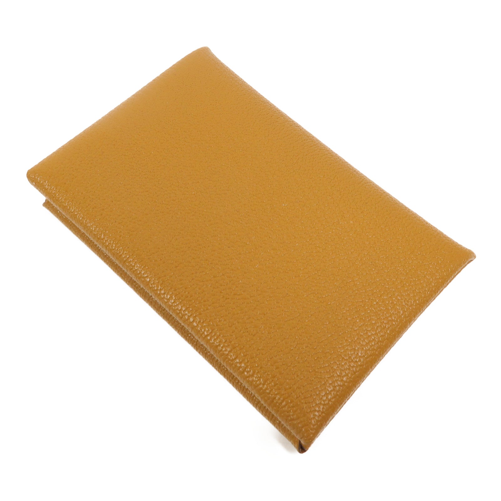 HERMES Chevre皮革Calvi Card Holder卡片套Sesame